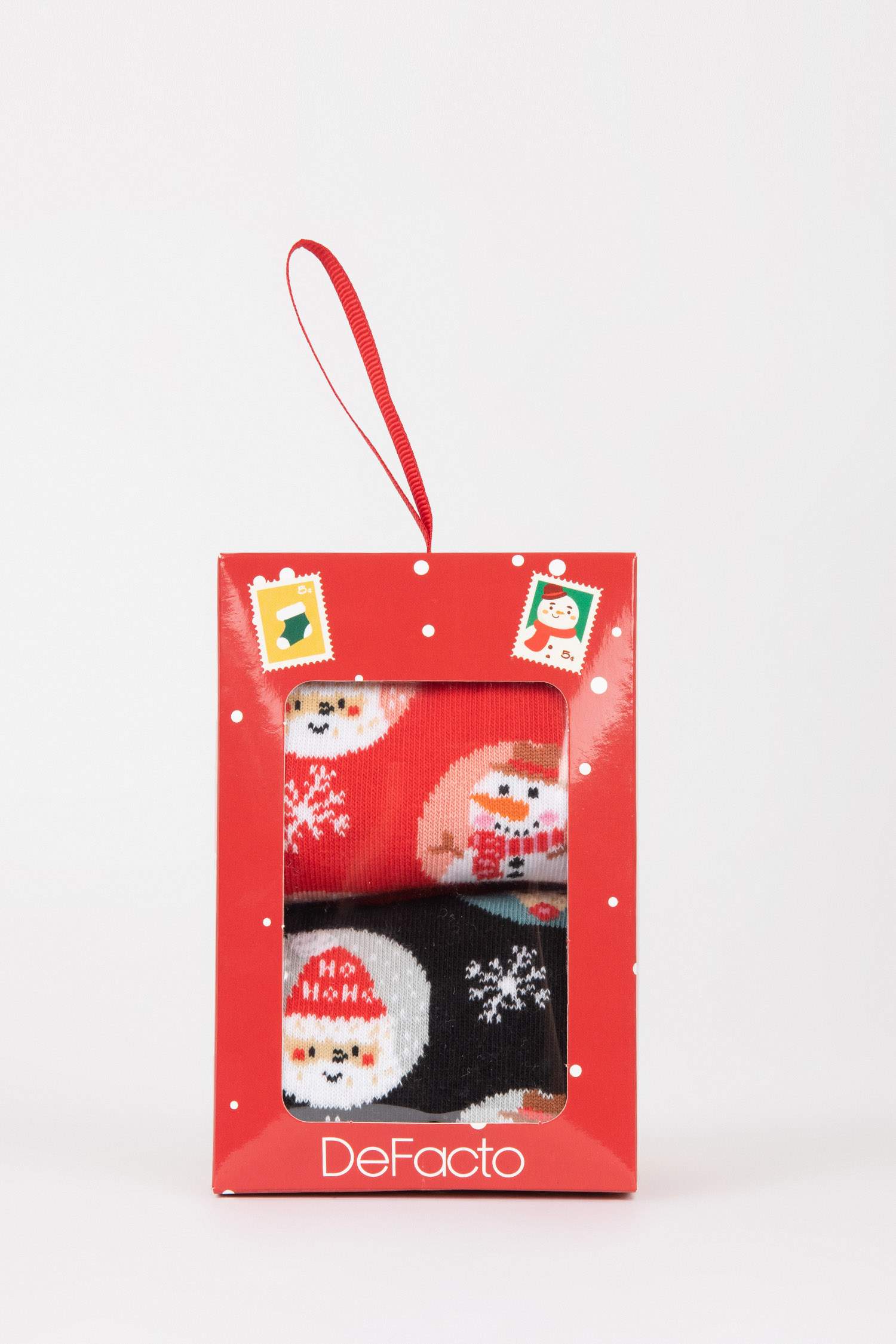 جوارب قطني طويل رجالي - قطعتين