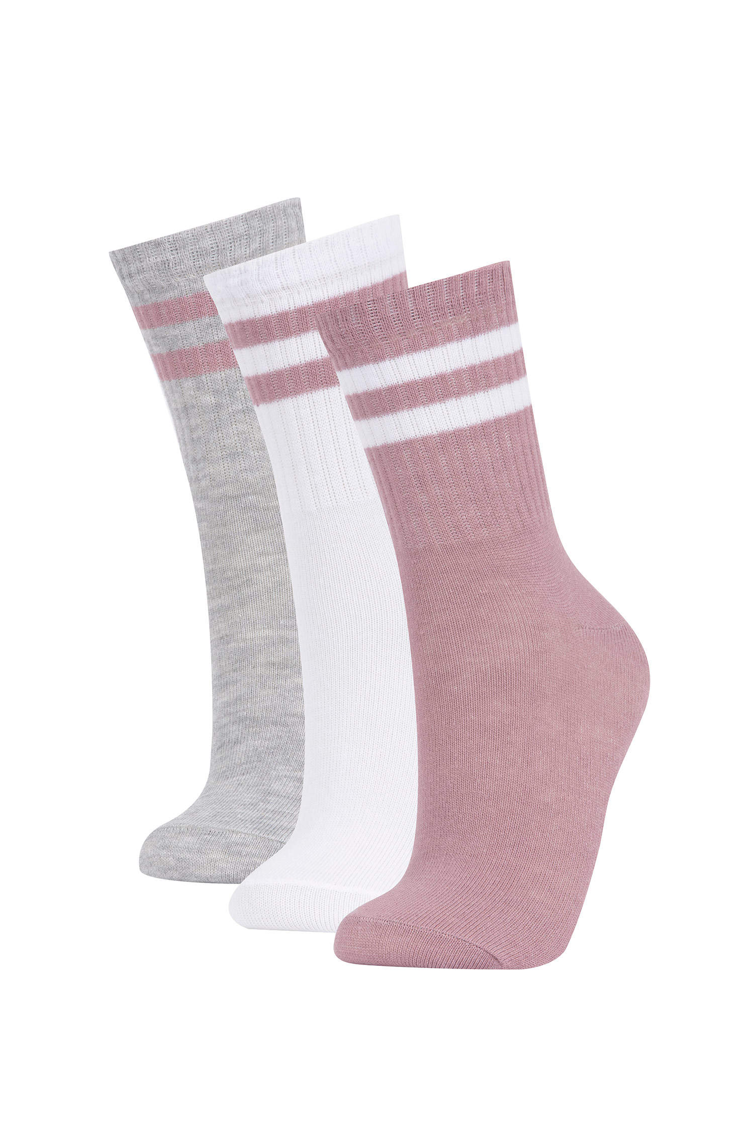 Mixed Color Girls & Teens Girl 3 piece Long sock 2631594 | DeFacto