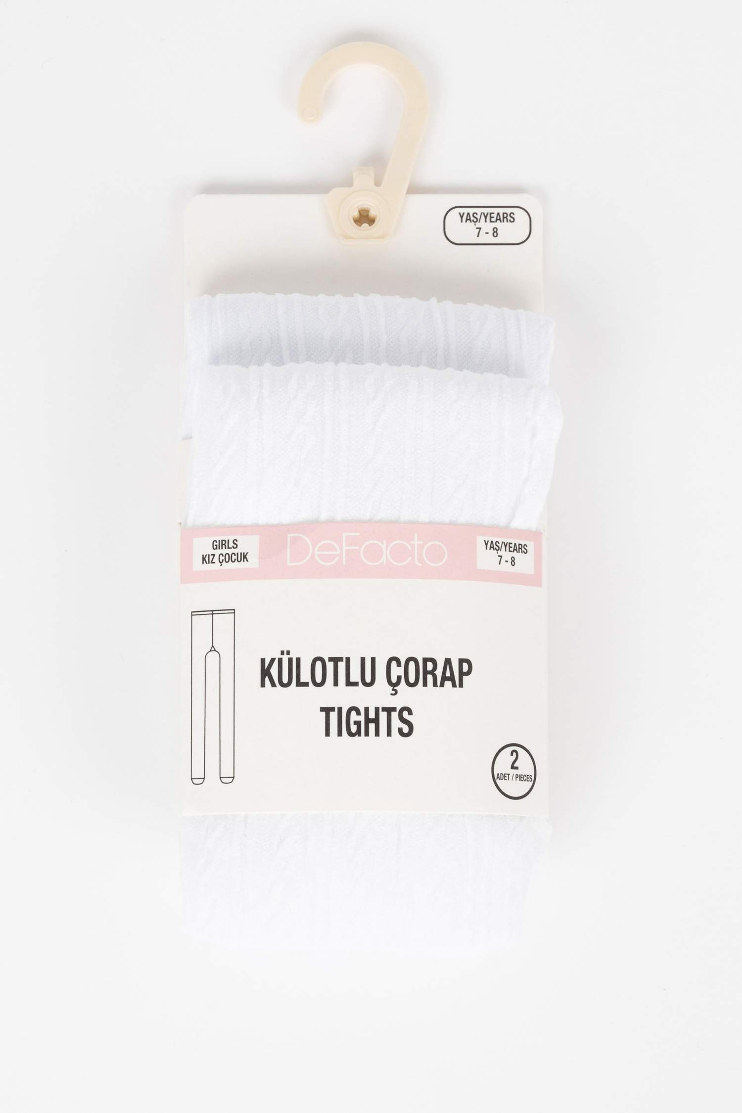 Kız Çocuk 2'li Külotlu Okul Çorabı