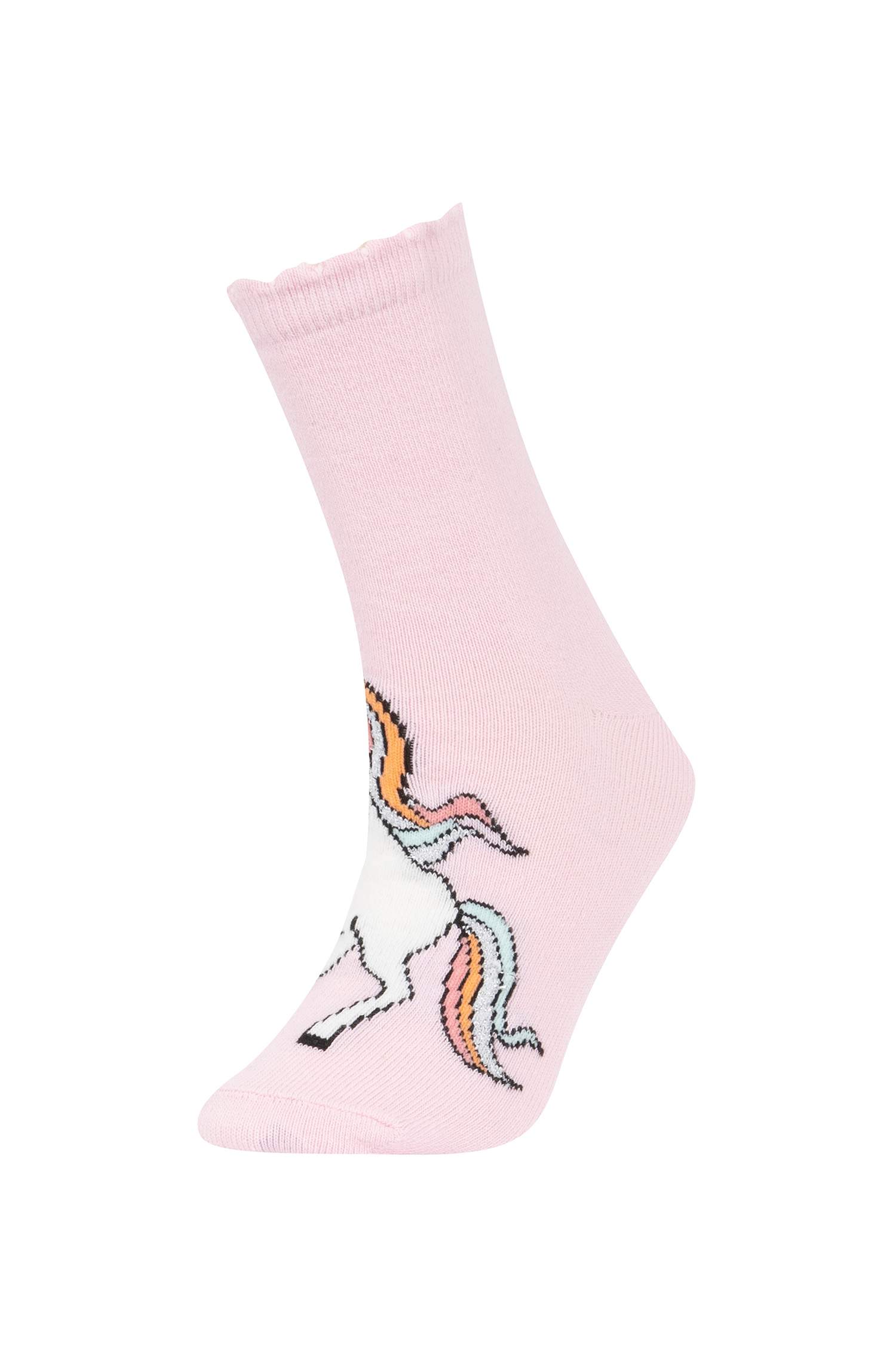 Chaussettes Longues Coton pour Fille - 5 Paires