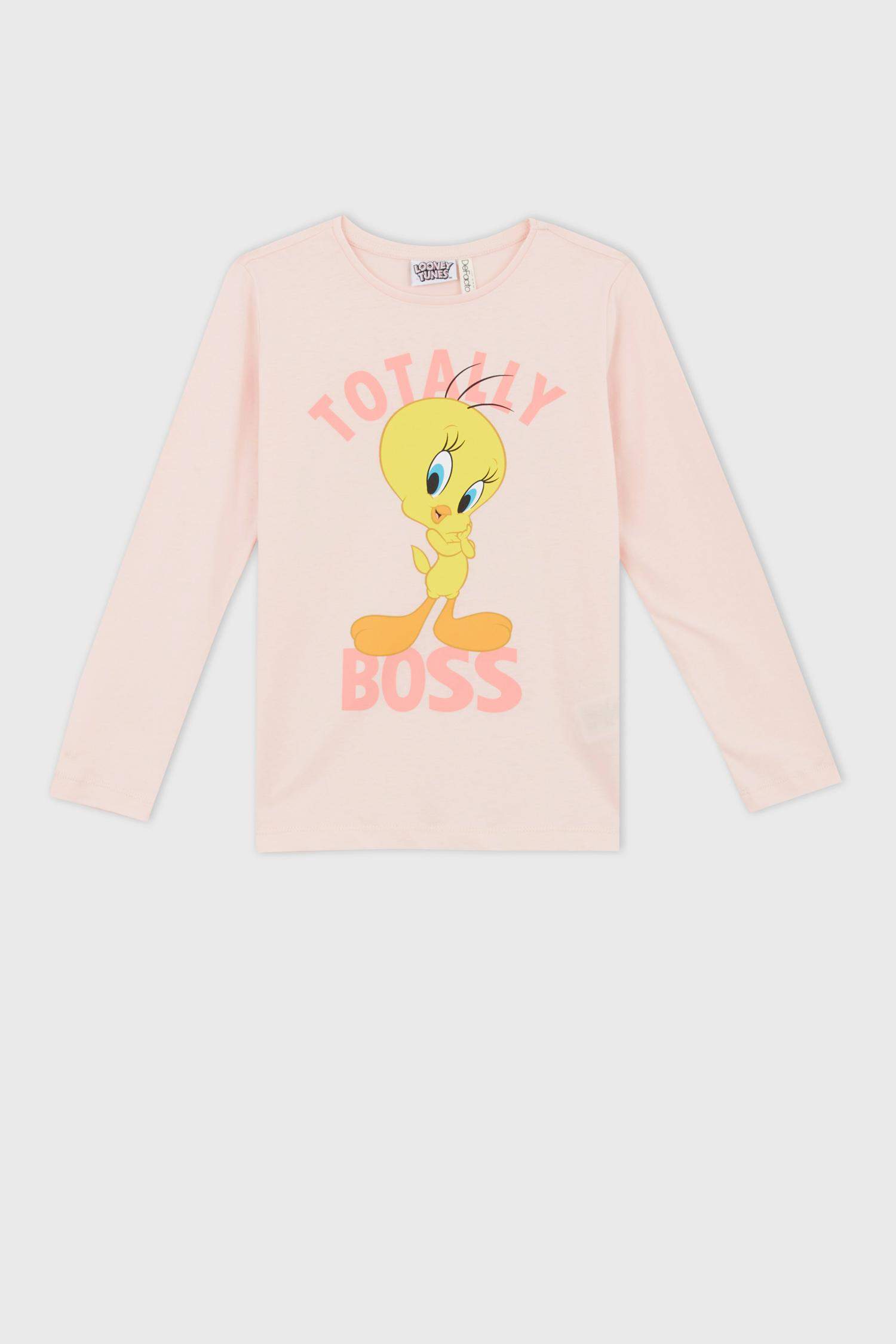 طقم بيجاما بناتي بقصة عادية مرخص من Looney Tunes - قطعتين