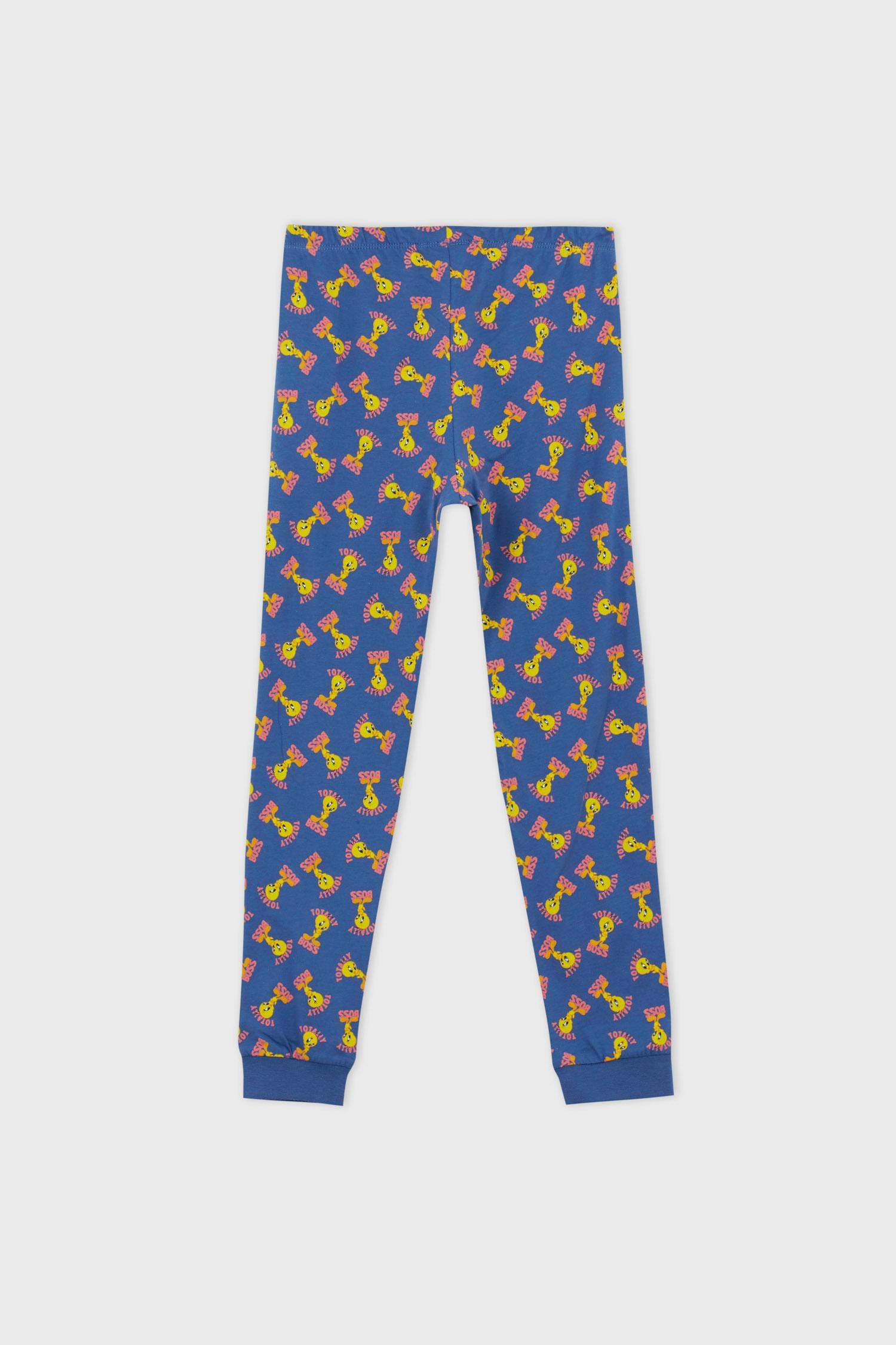 طقم بيجاما بناتي بقصة عادية مرخص من Looney Tunes - قطعتين