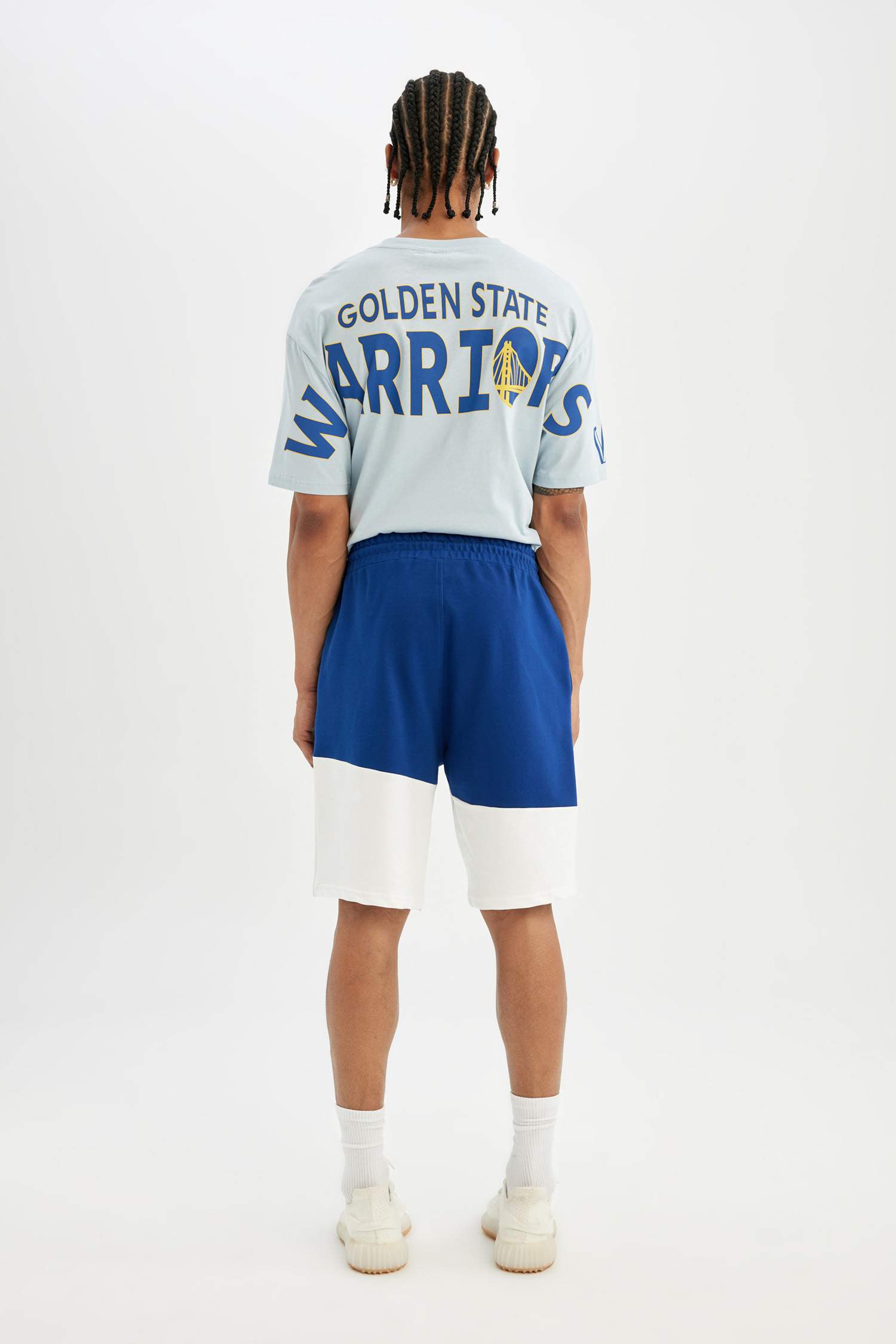 DeFactoFit NBA Golden State Warriors Lisanslı Regular Fit %100 Pamuk Şort