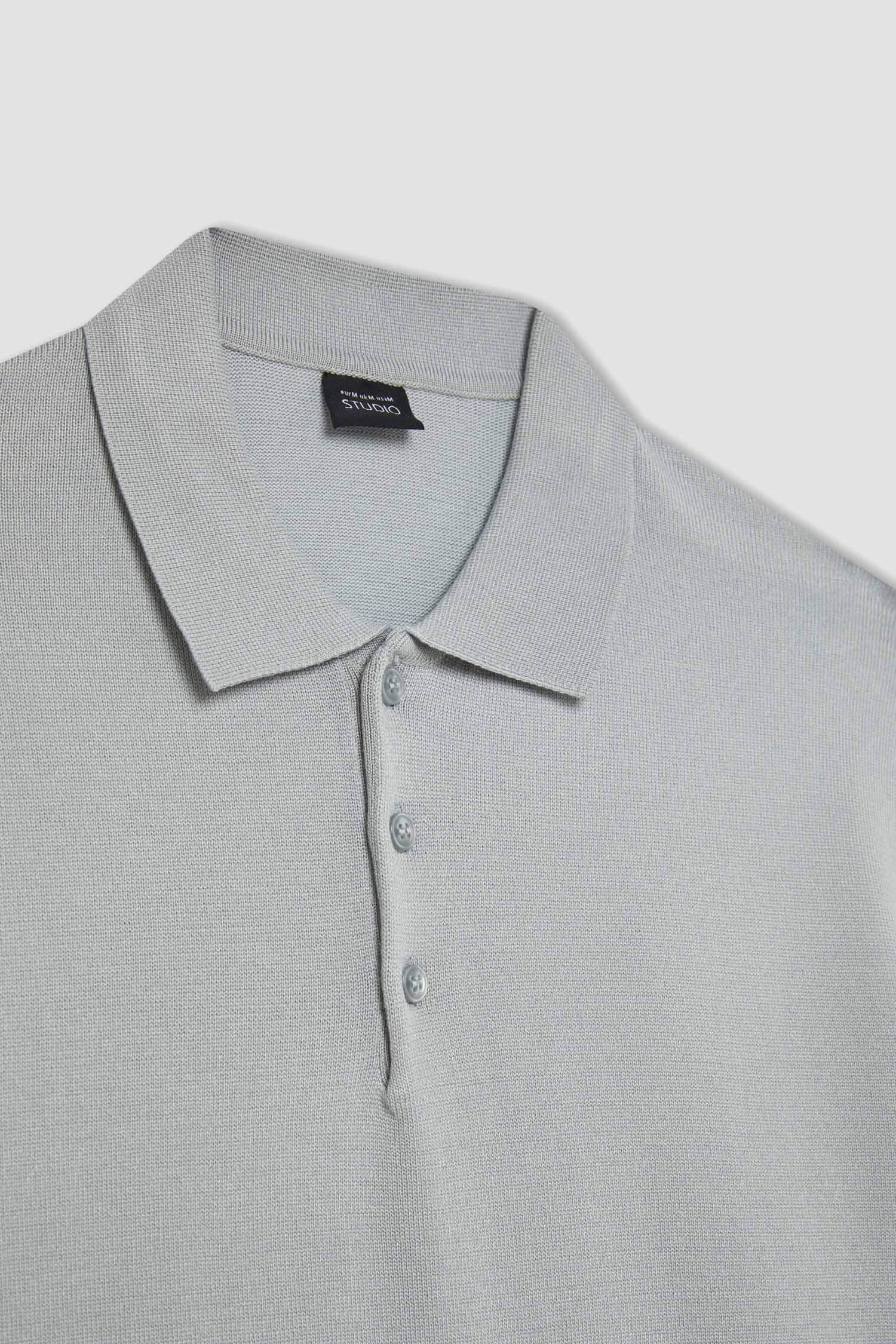 T-Shirt Polo en tricot Slim à Manches Courtes