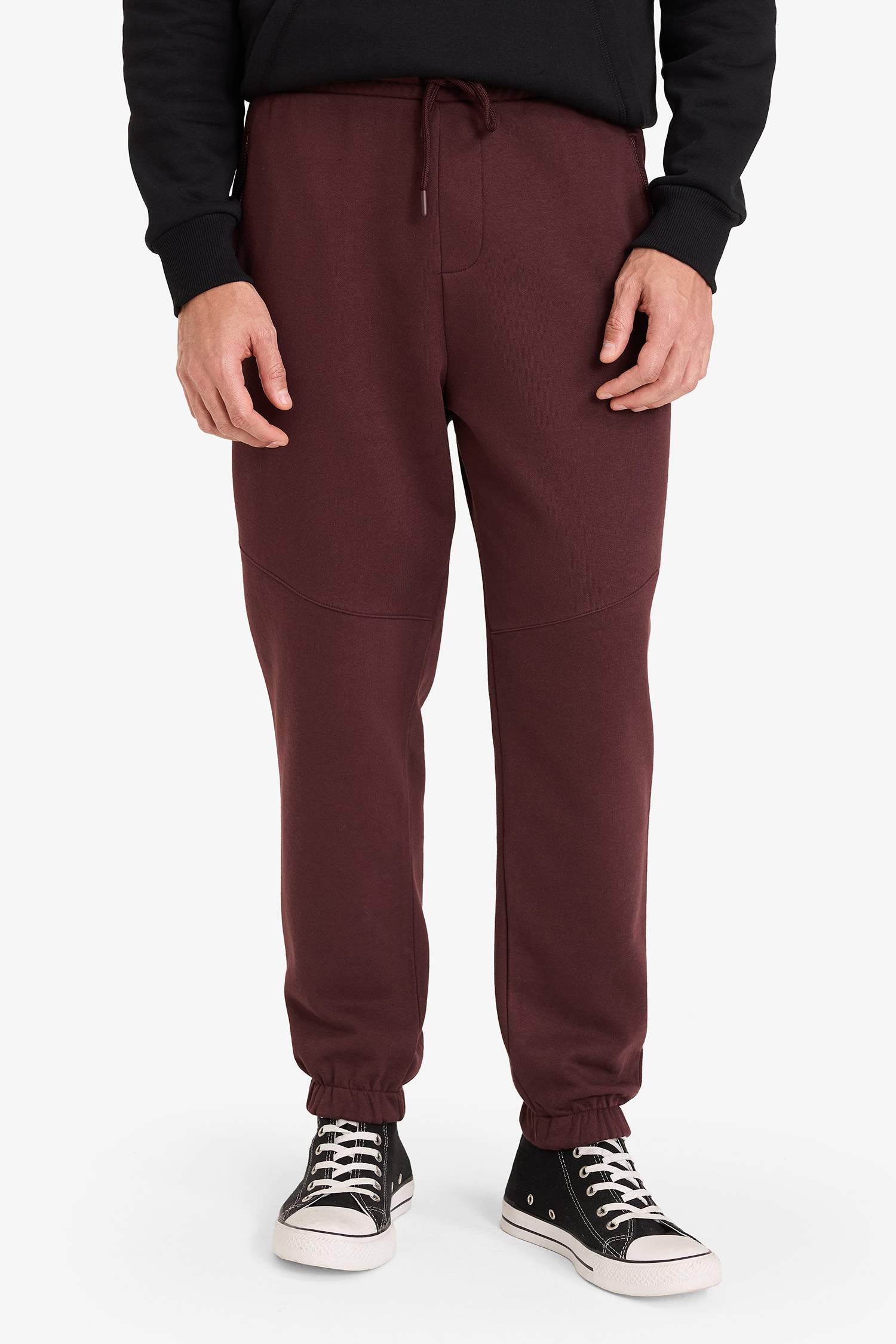 سروال مطبوع قصة عادية جيب مضغوط