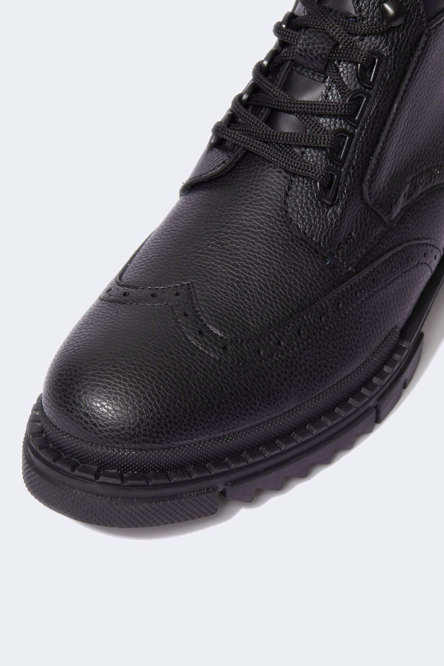 Ботинки на шнуровке с высокой подошвой из искусственной кожи для мужчин