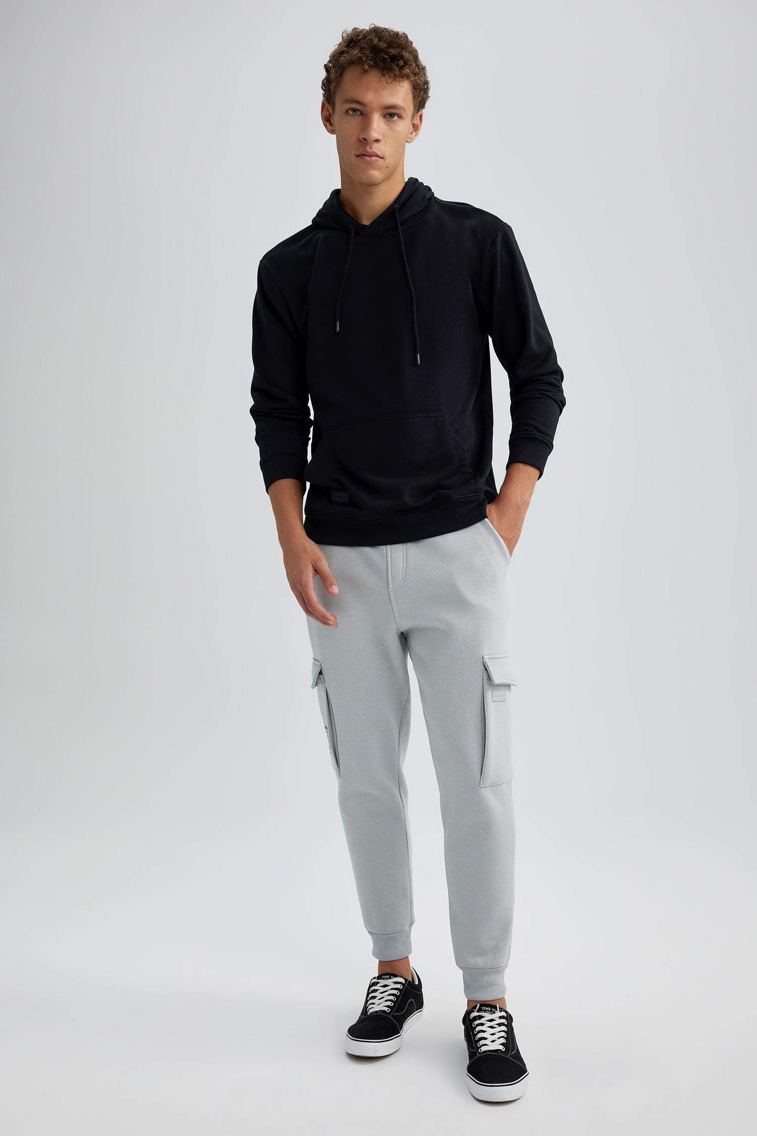 Regular Fit Rib Hem With Cargo Pocket Trousers