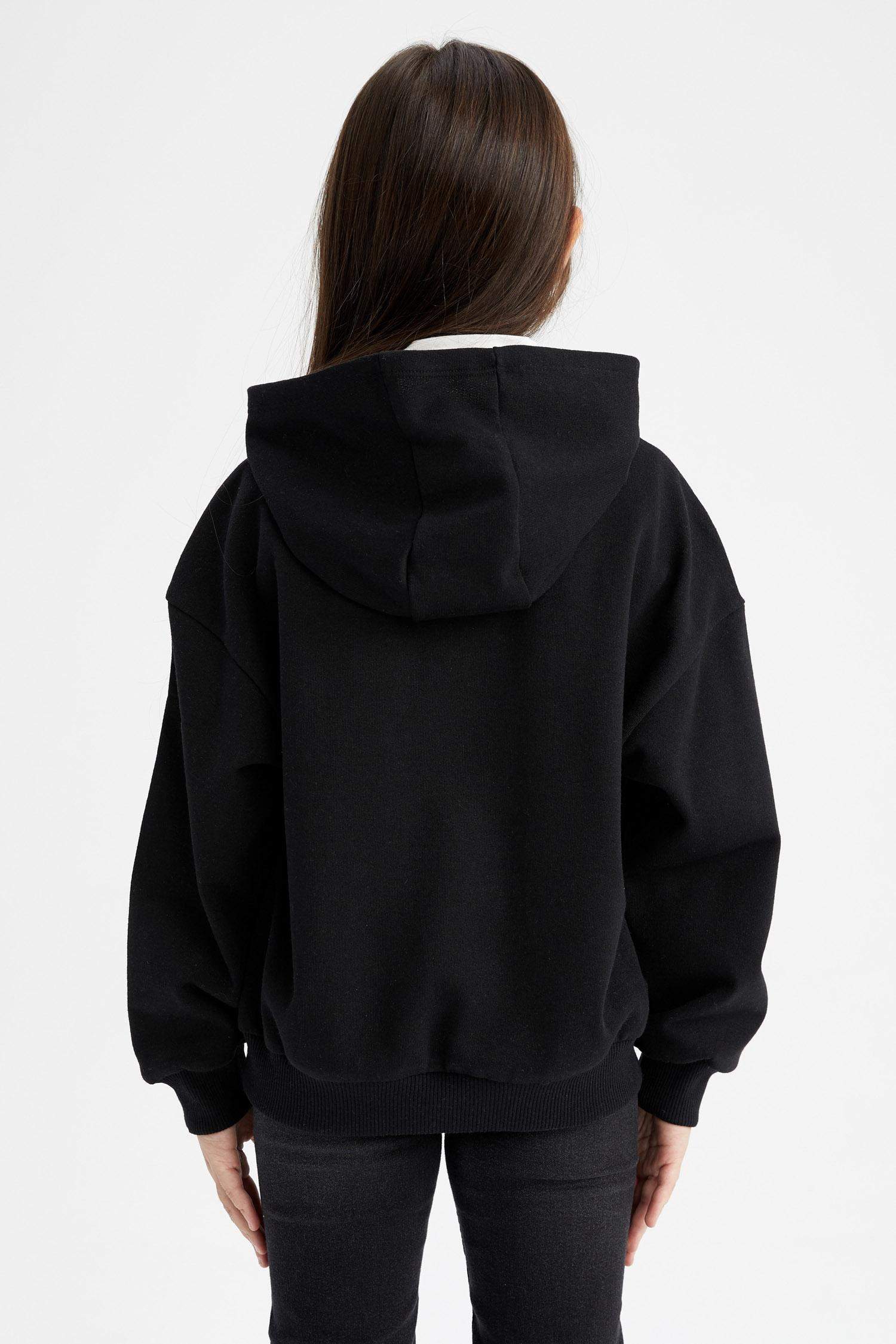 Світшот стандартного крою з товстої тканини для дівчаток