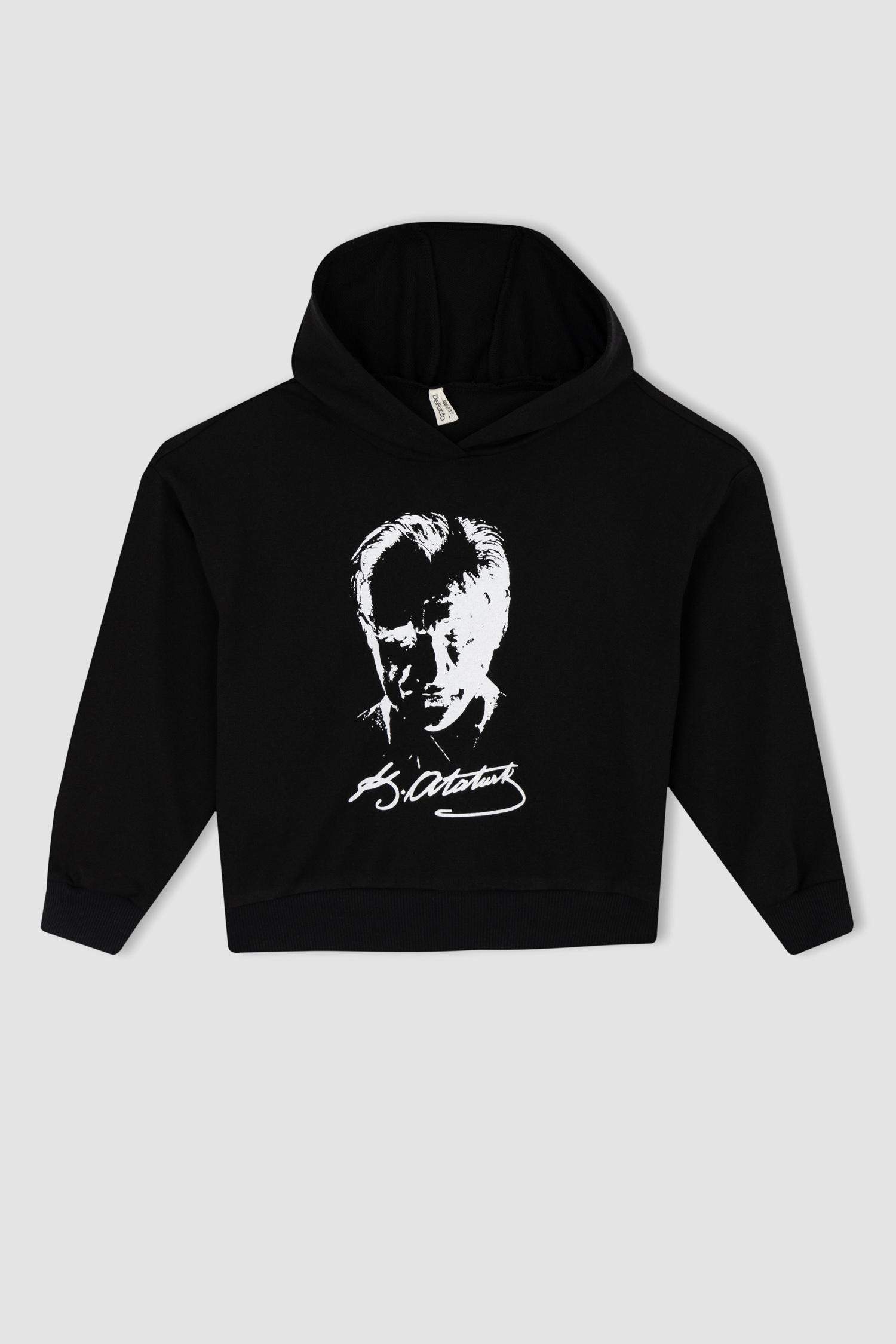 Світшот стандартного крою з товстої тканини для дівчаток