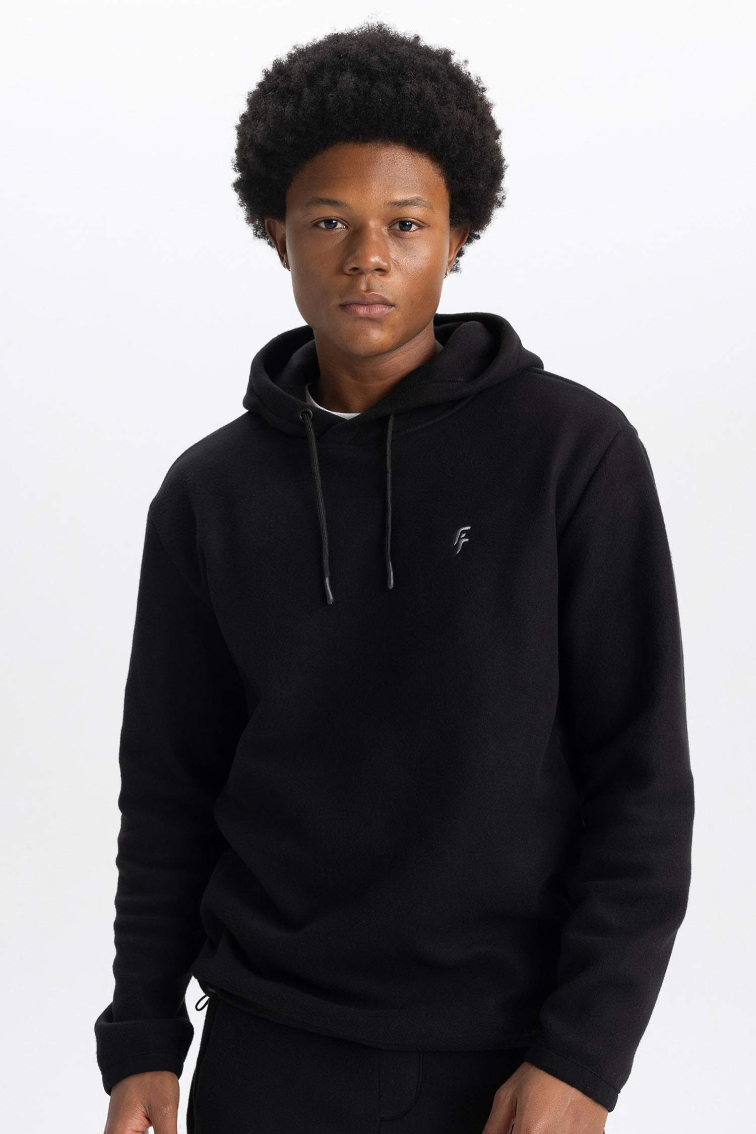 DeFactoFit Standard Fit Hooded Fleece Sweatshirt