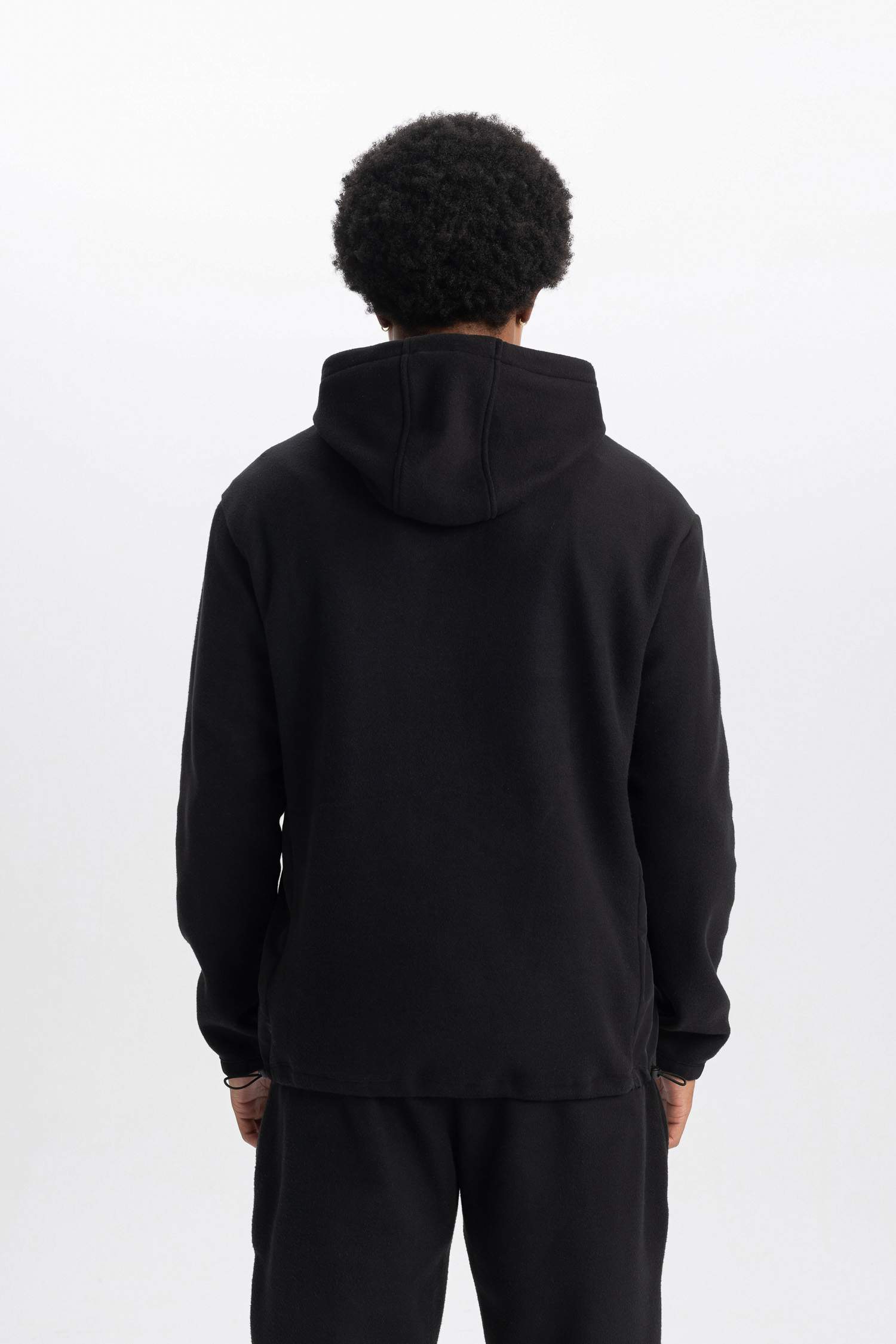 DeFactoFit Standard Fit Hooded Fleece Sweatshirt