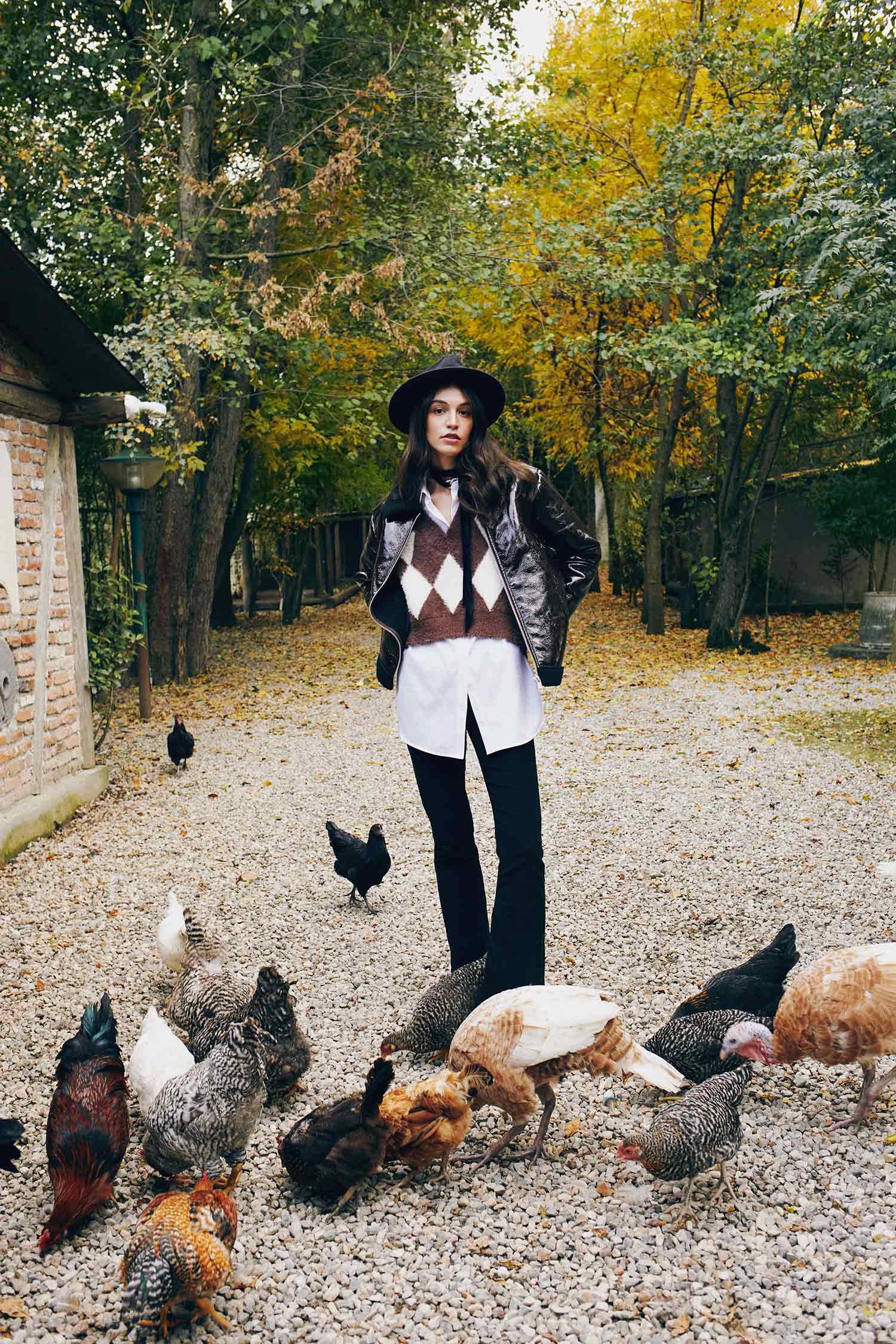 Oversize Geniş Kesim Suni Kürk Astarlı Suni Deri Mont