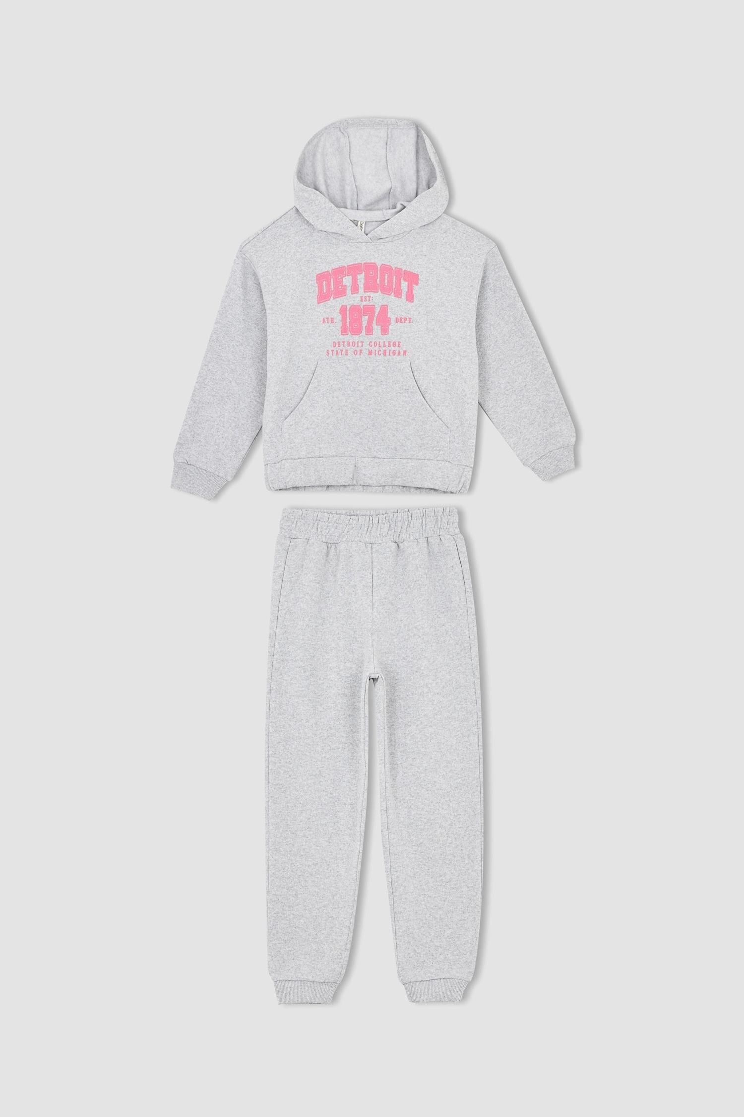 Ensemble De Sport Pour Enfants Fille - Sweat à Capuche Et Legging 2 Pièces - Manches Longues - Taille 7-12 Ans - 9