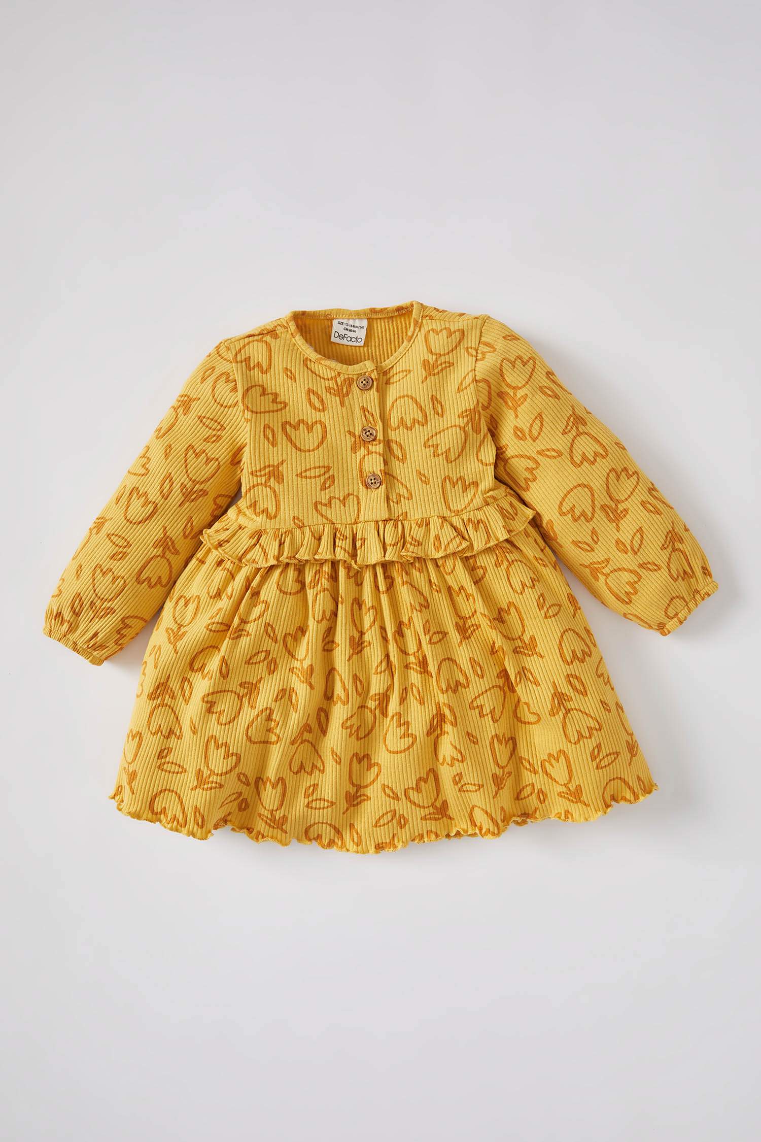 Сәби Қыз велосипед мойыны ұзын жеңді Трикотаж көйлек