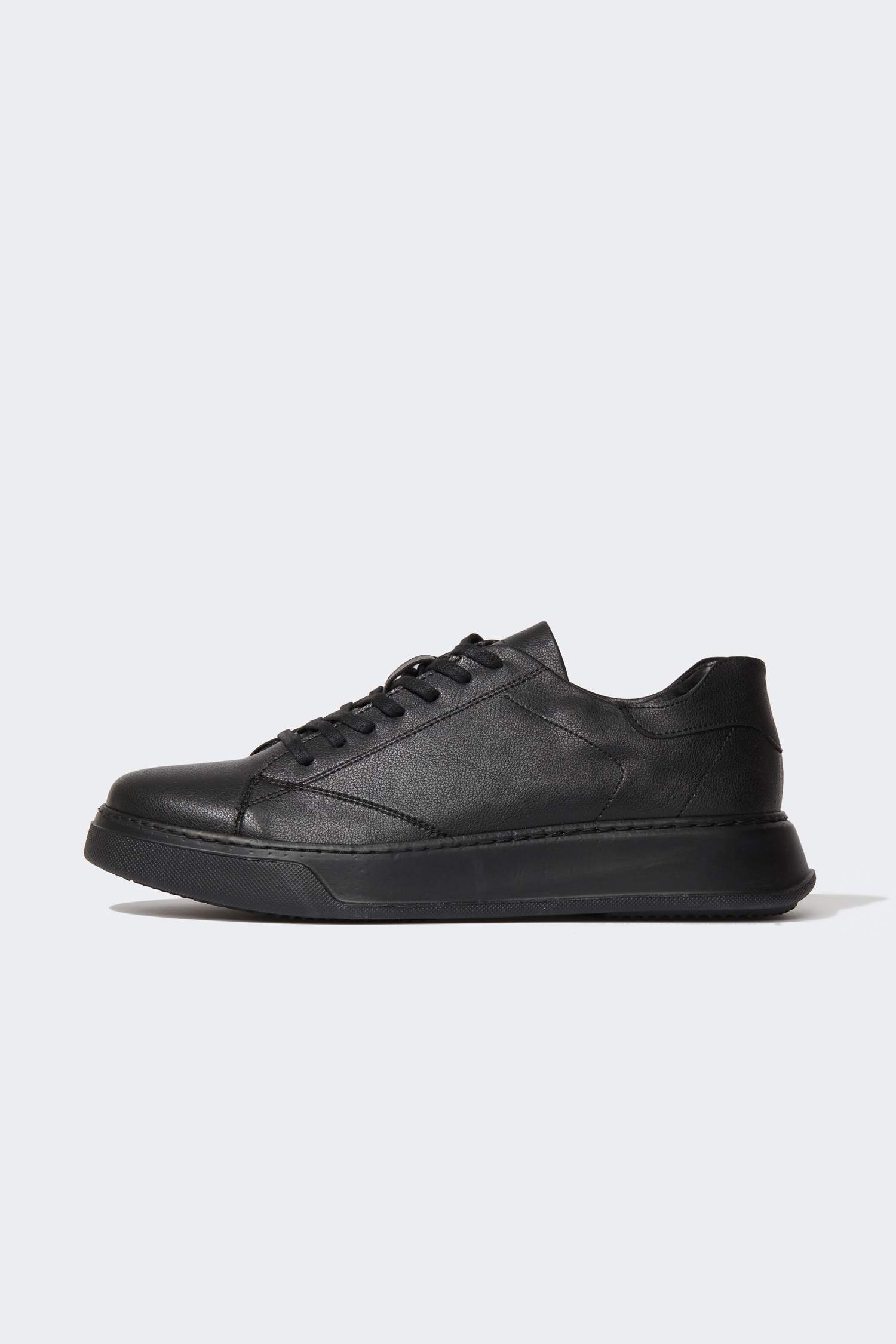 High-Sole Faux Leather Casual Shoes 