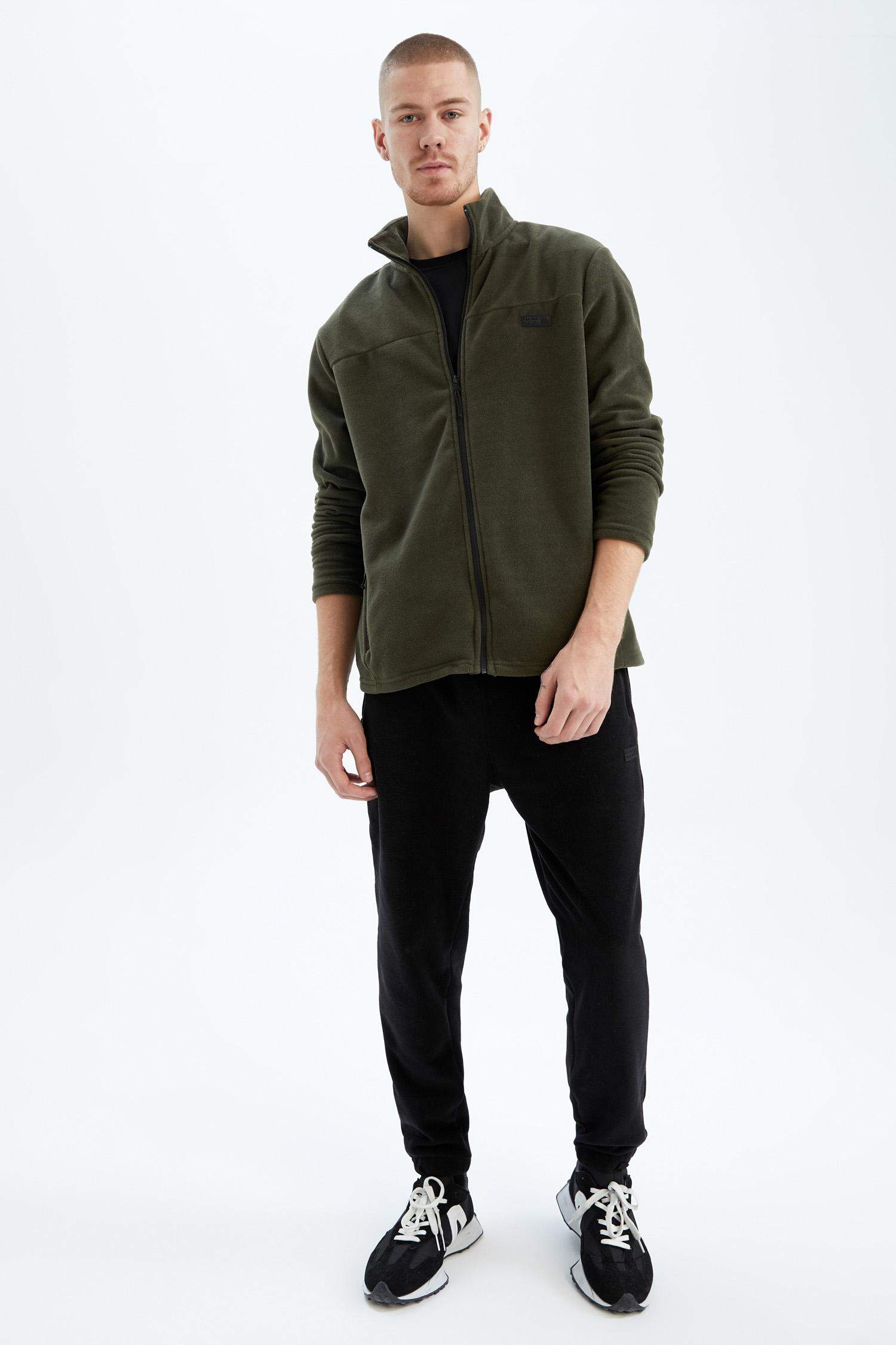 Standard Fit High Neck fleece Soft Hairy Inside Cardigan