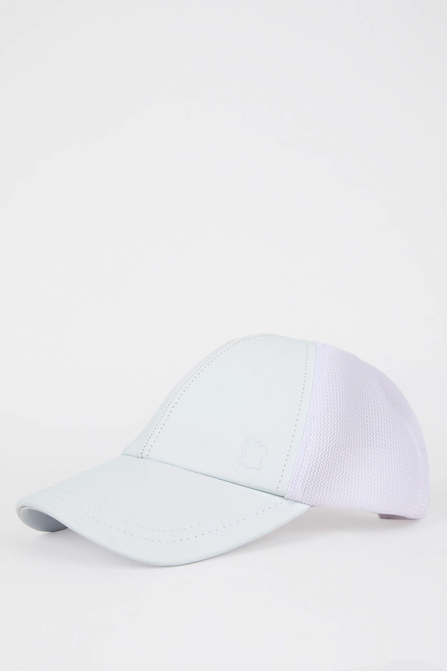 Defacto Kadın Elma Derisi Geri Dönüşümlü Beyaz Cap Şapka. 2