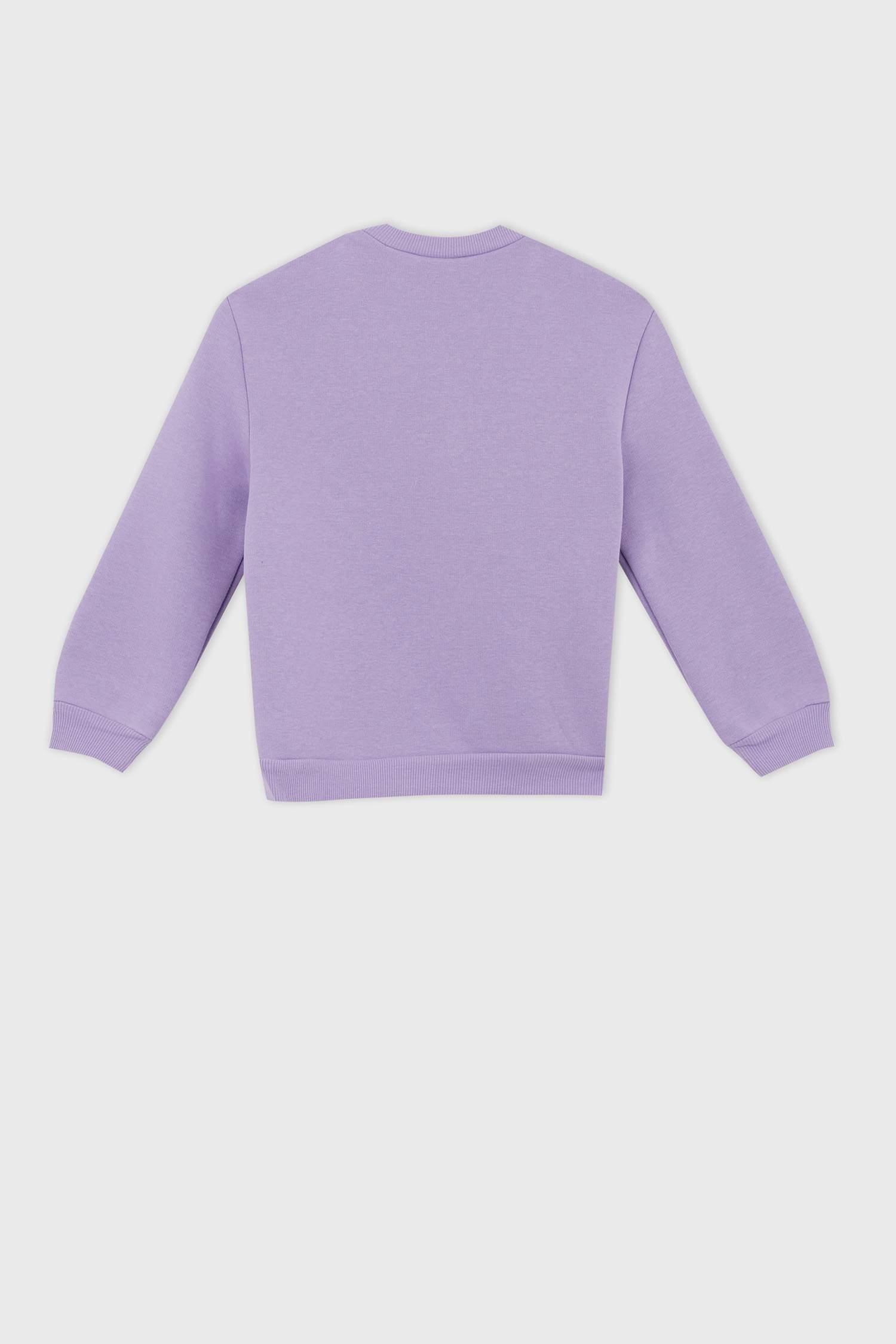 Kız Çocuk Disney Prenses Bisiklet Yaka İçi Yumuşak Tüylü Sweatshirt