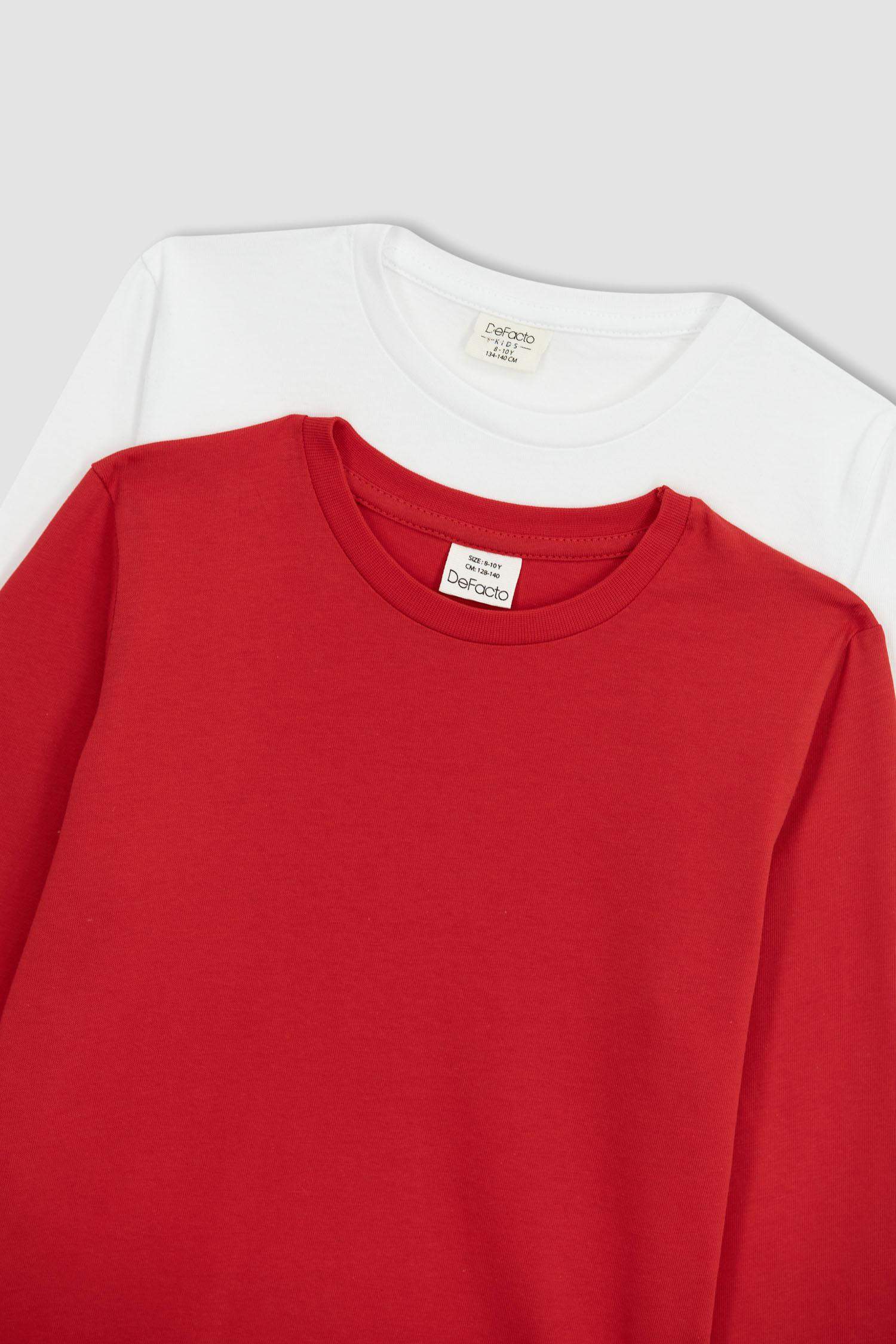 Ұлдарға дөңгелек жаға ұзын жеңді 2 Ұзын жеңді футболка