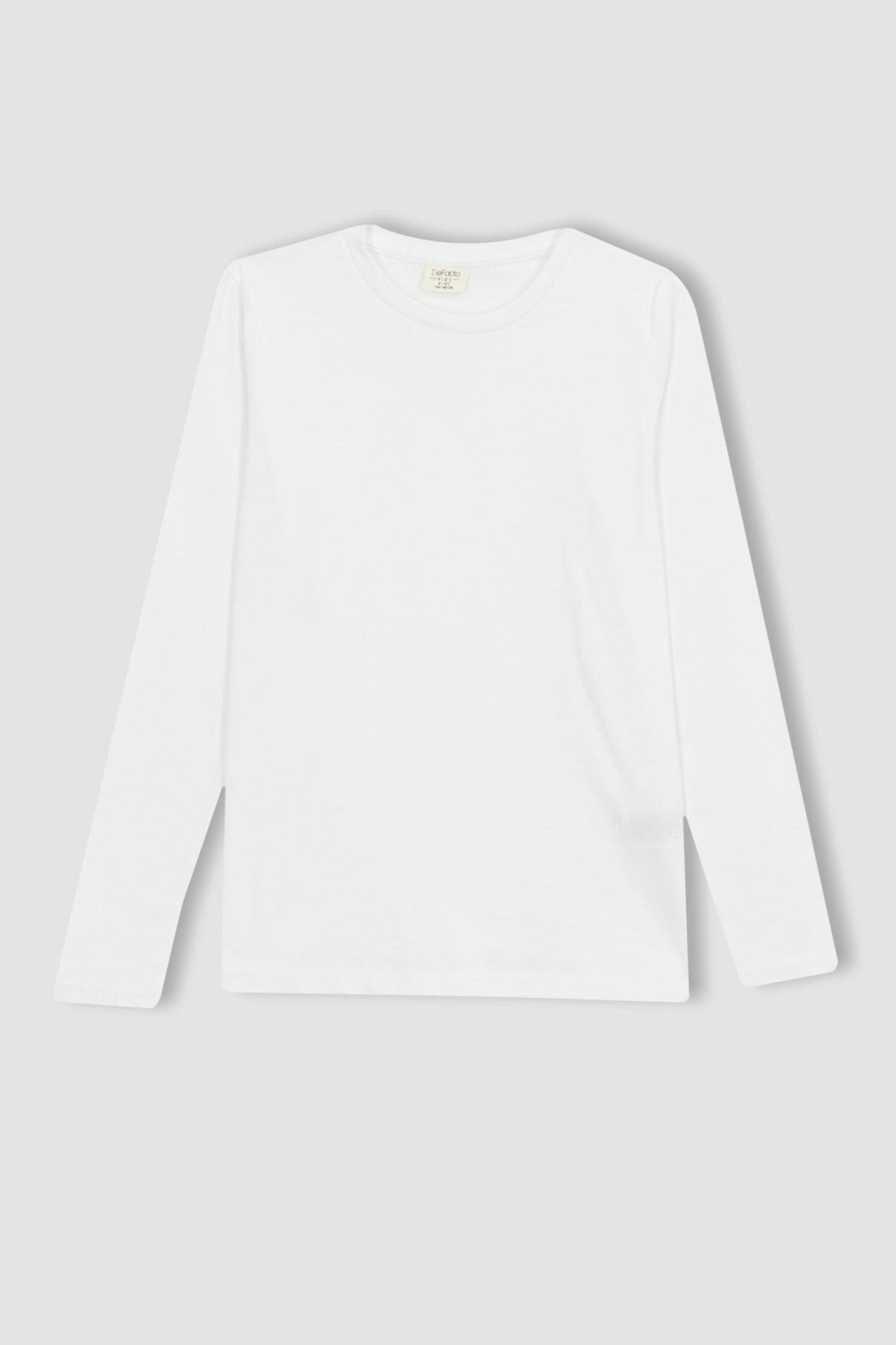 Ұлдарға дөңгелек жаға ұзын жеңді 2 Ұзын жеңді футболка