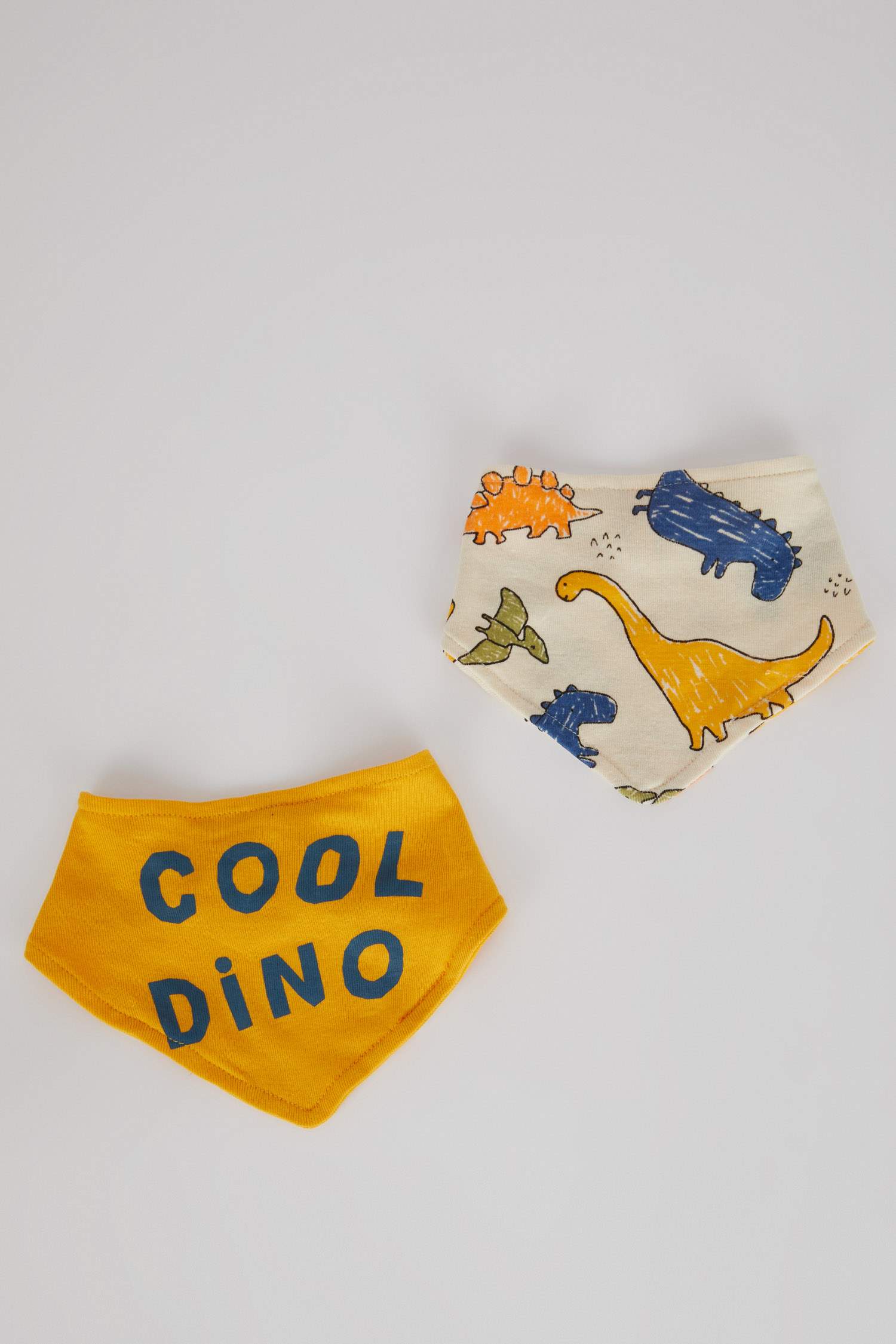 Erkek Bebek Yenidoğan Dinozor Baskılı Ribana 2'li Önlük