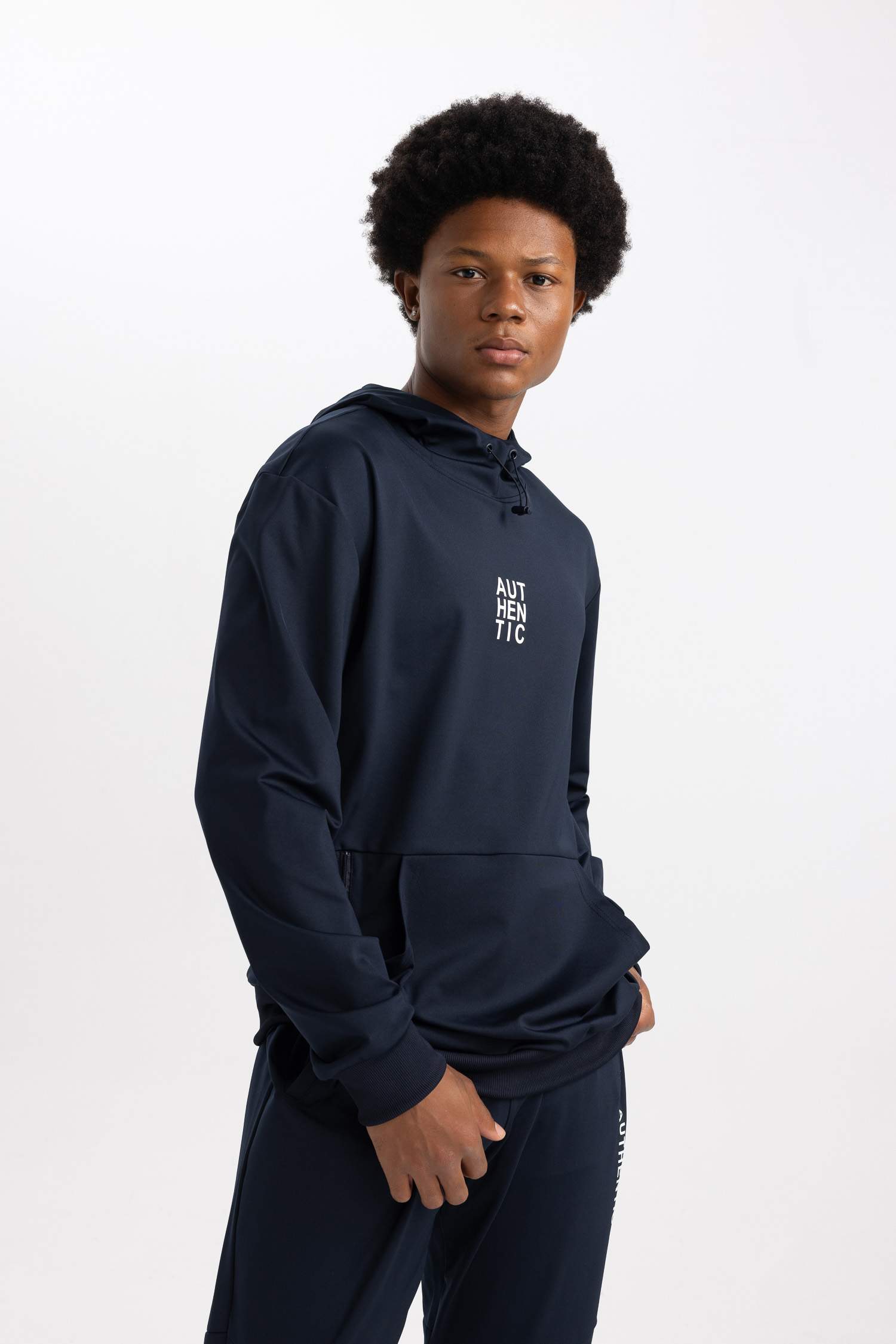 DeFactoFit Standard Fit Hooded Printed Scuba Fabric Sports Sweatshirt