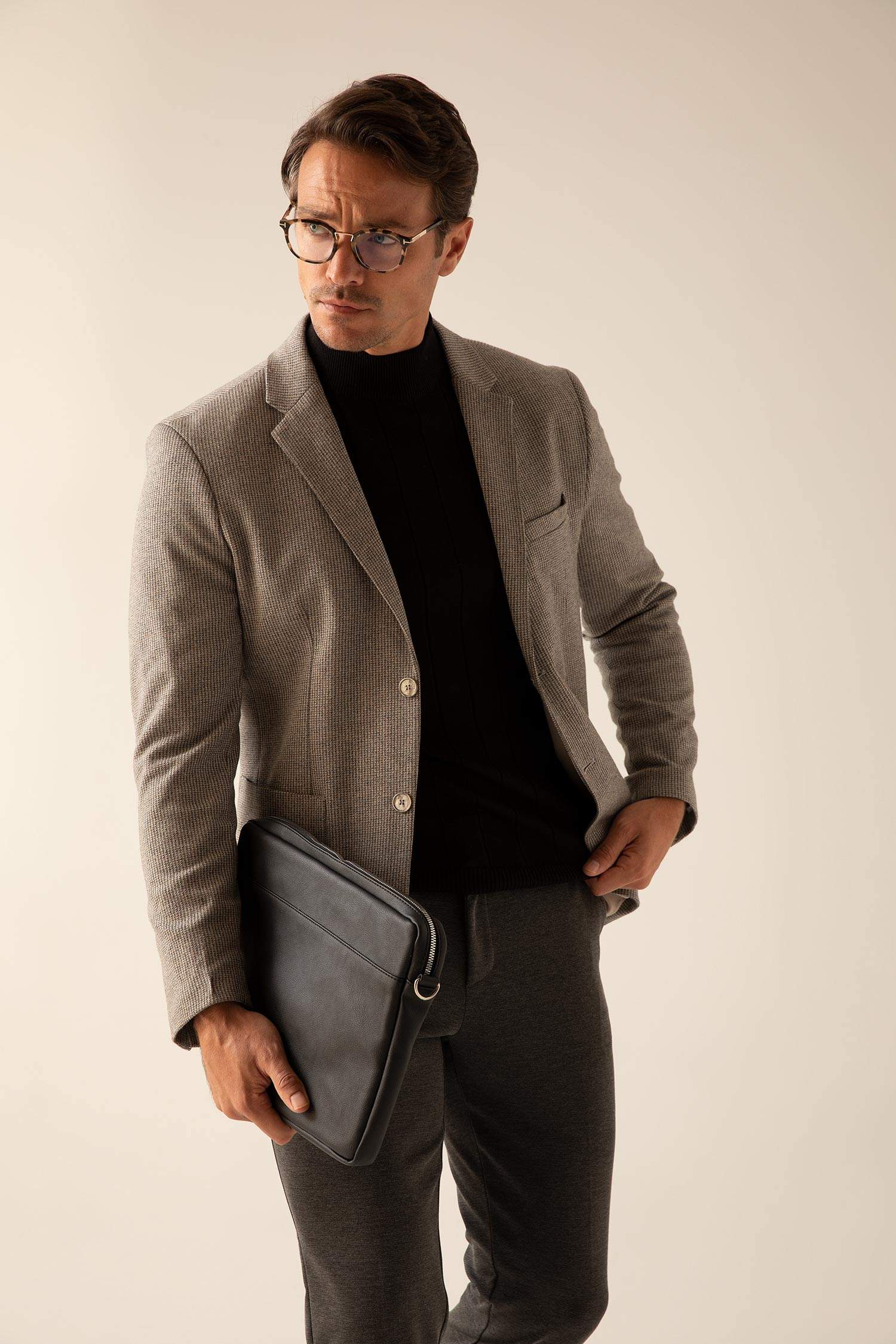 Slim Fit Astarlı Blazer Ceket