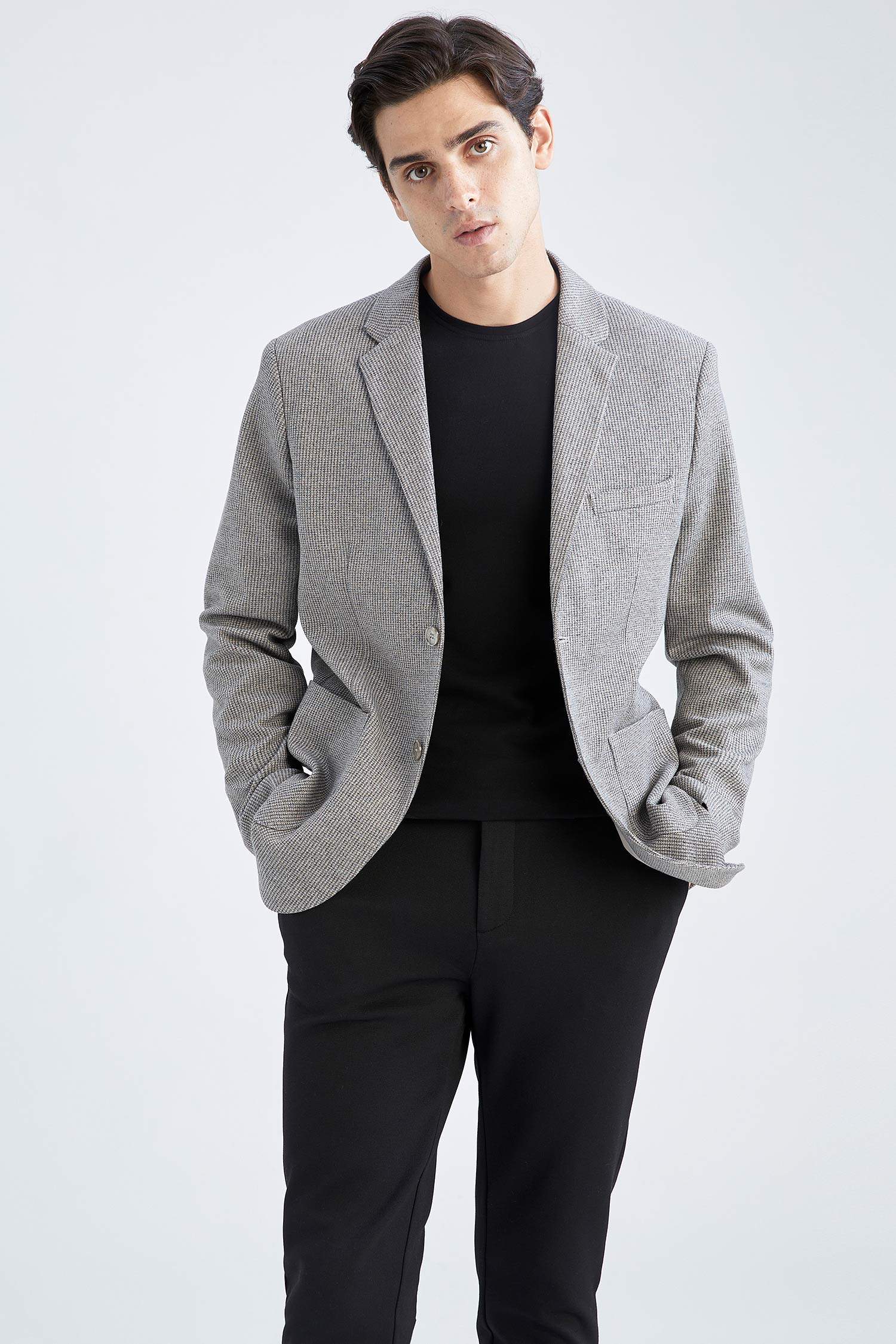 Grey Man Slim Fit Lined Blazer 2665259 | DeFacto