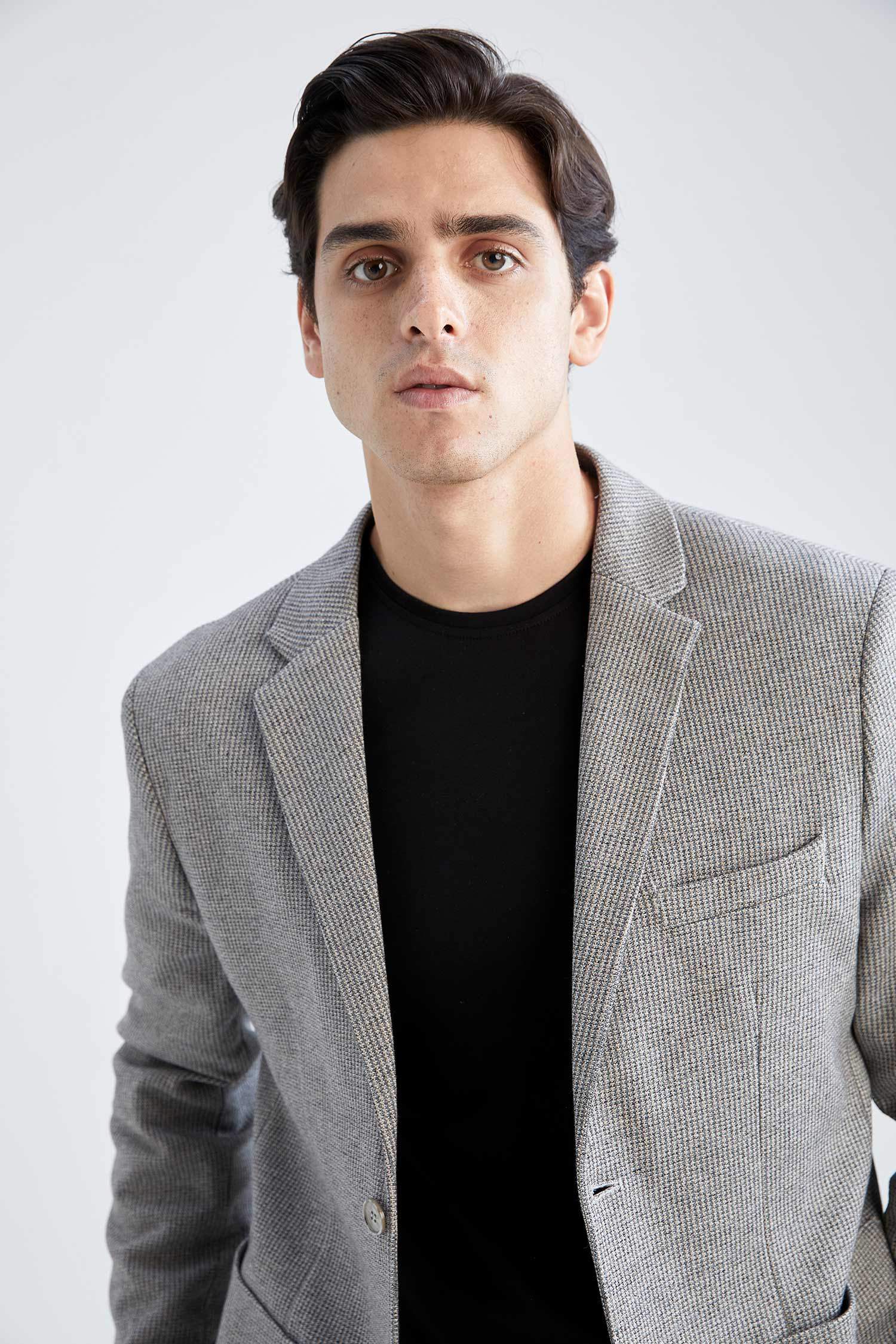 Slim Fit Astarlı Blazer Ceket