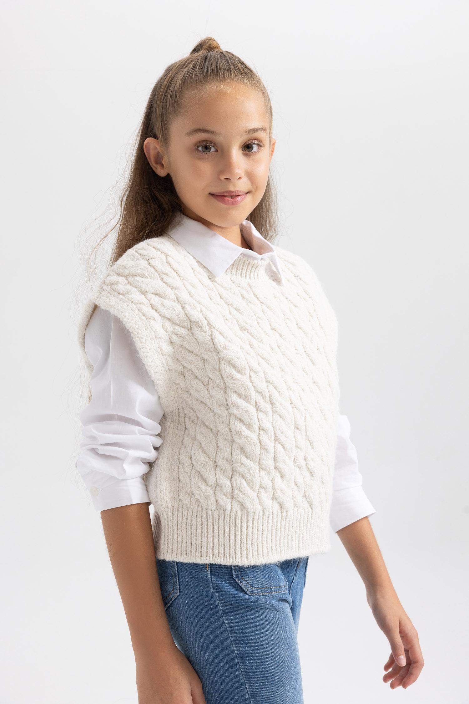 Girl Regular Fit Knitwear Sweater