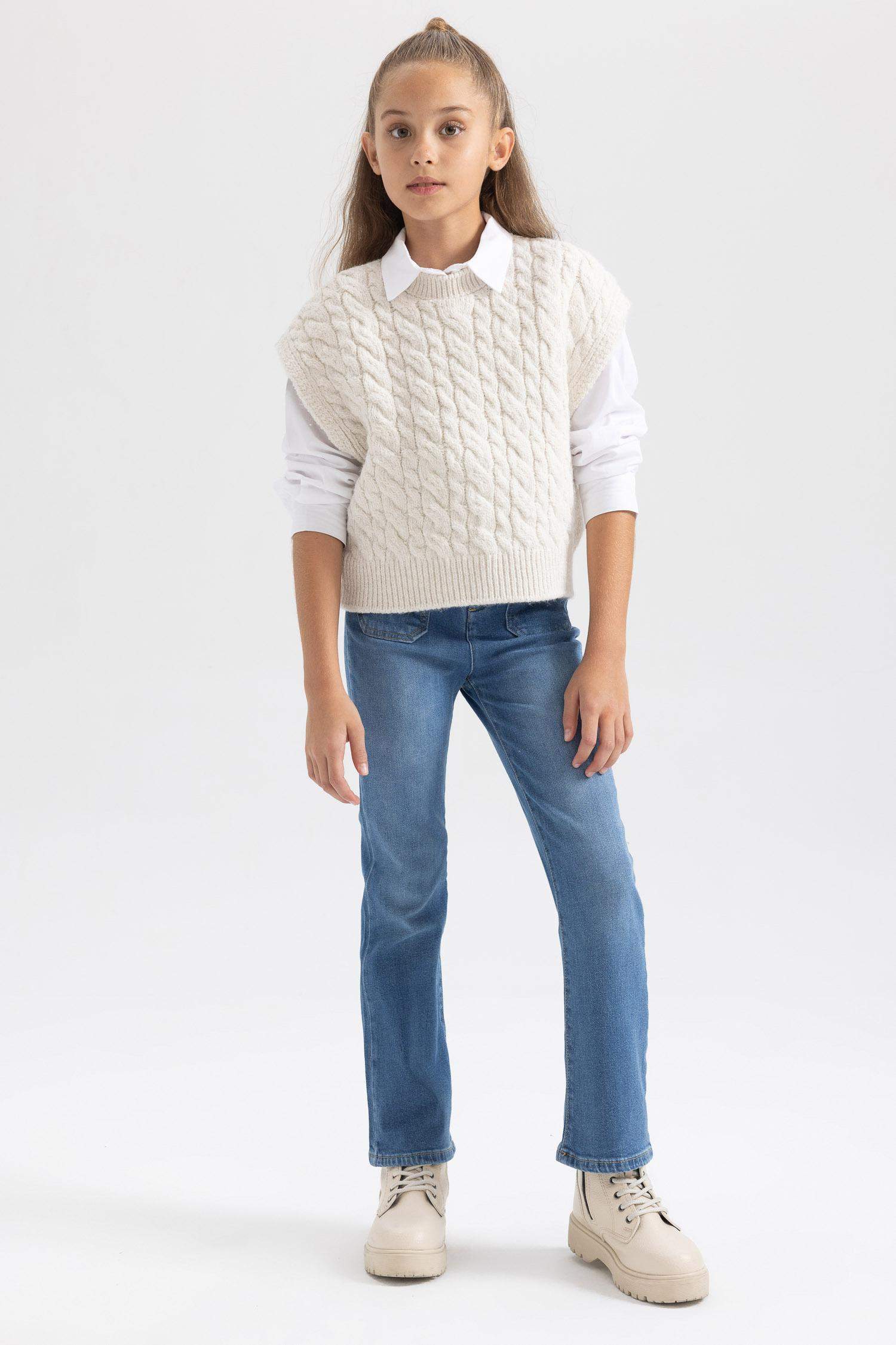 Girl Regular Fit Knitwear Sweater