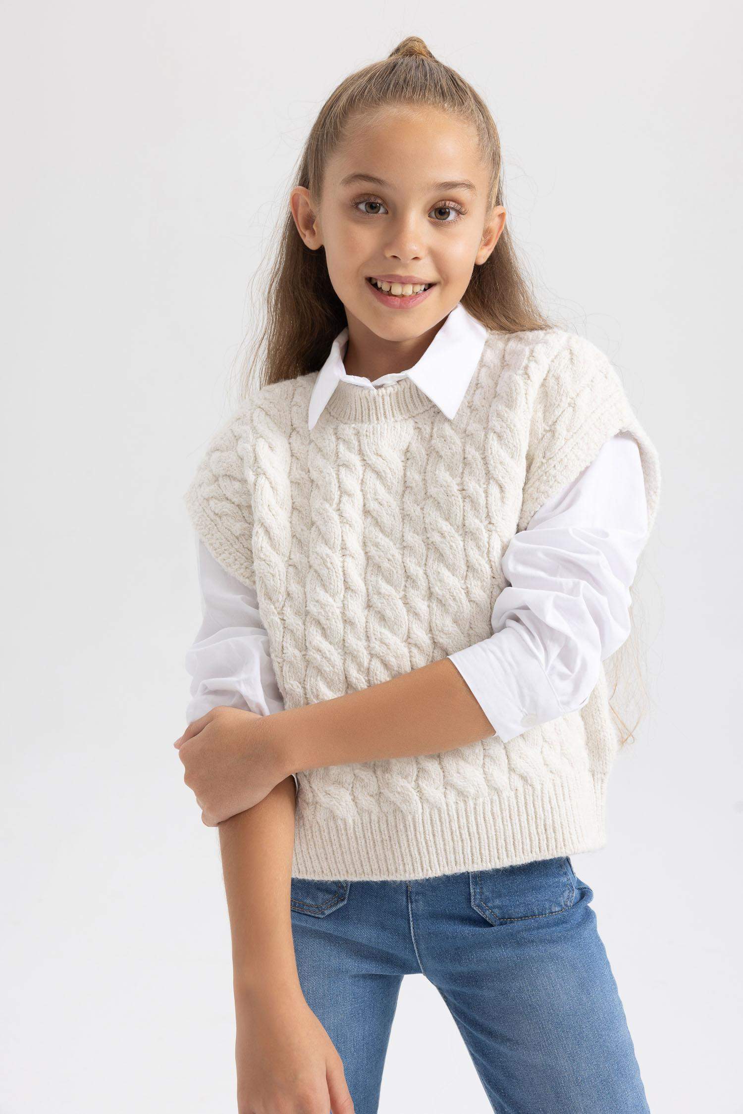 Girl Regular Fit Knitwear Sweater