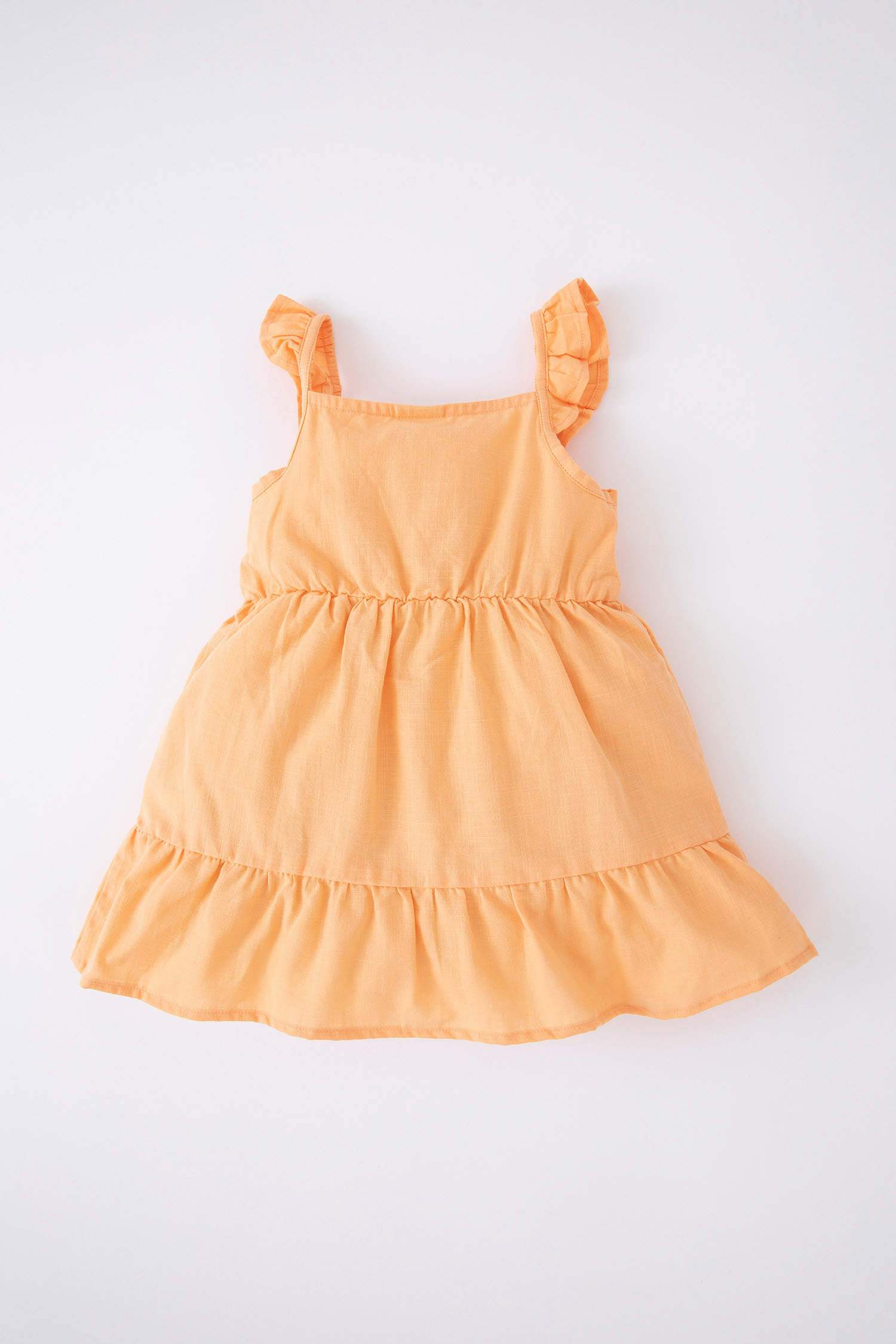 Defacto Kız Bebek Basic Askılı Poplin Elbise. 5