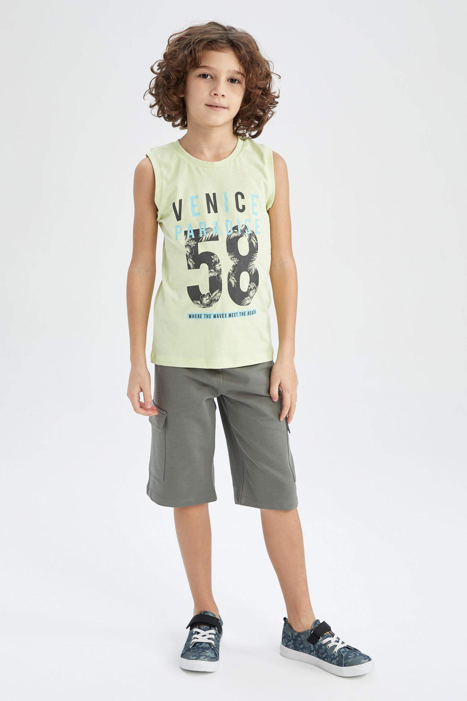 تيشيرت كت اولادي قطن قصة عادية