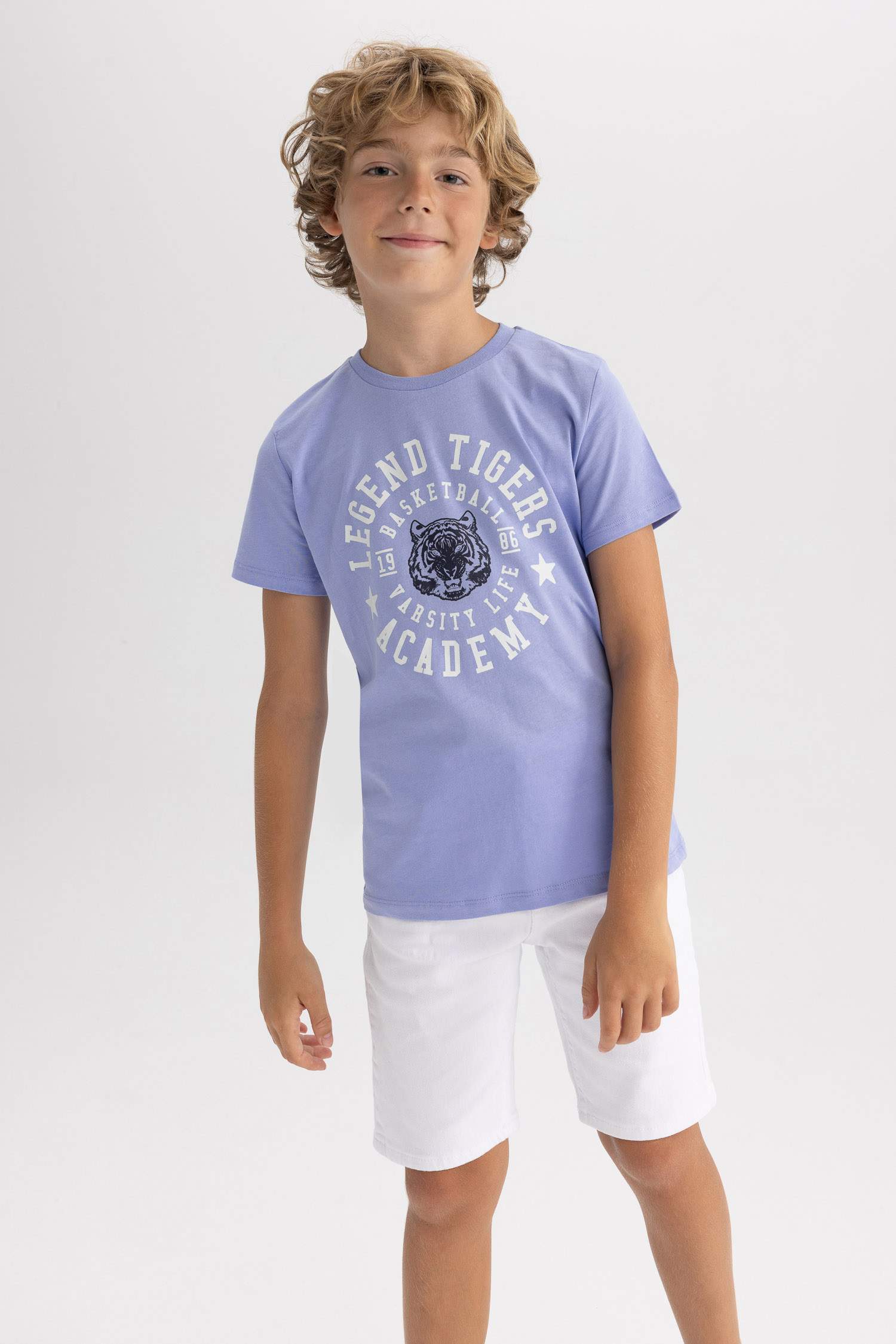 Blue BOYS & TEENS Regular Fit Short Sleeve T-Shirt 2647007 | DeFacto