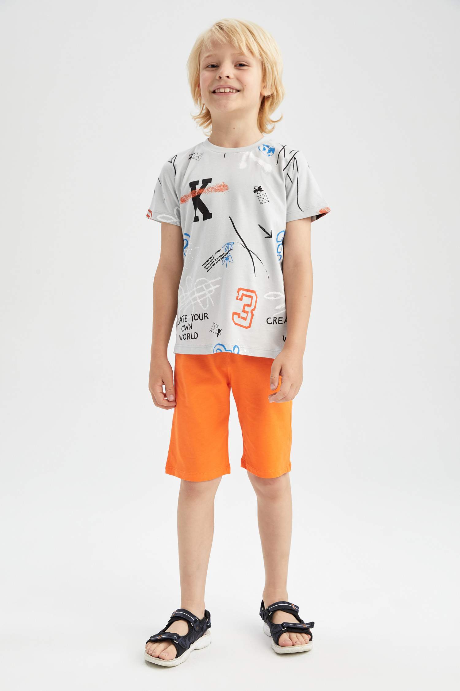 Футболка с коротким рукавом с принтом для мальчиков