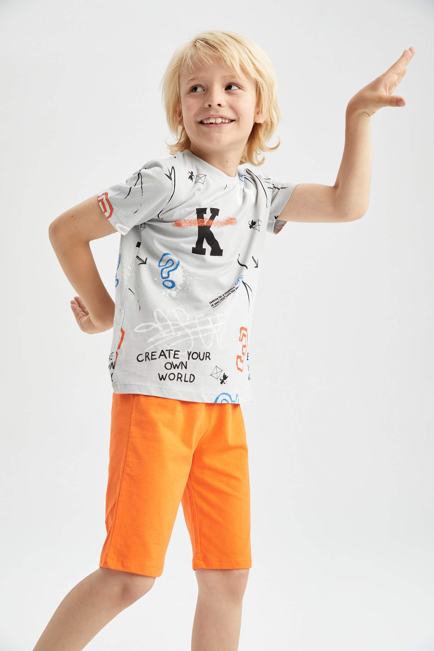 Футболка с коротким рукавом с принтом для мальчиков