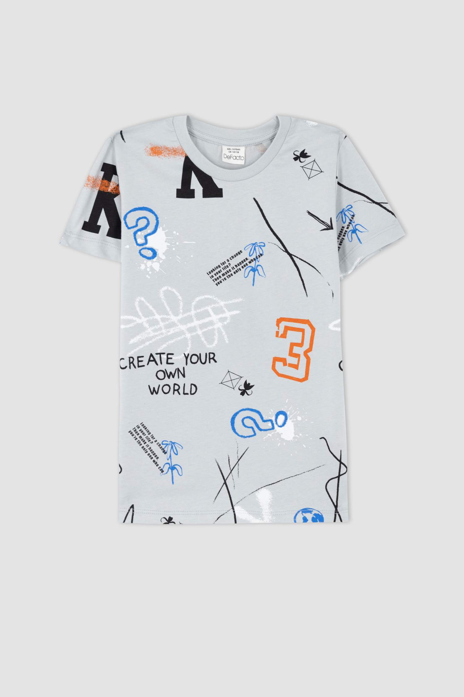 Футболка с коротким рукавом с принтом для мальчиков