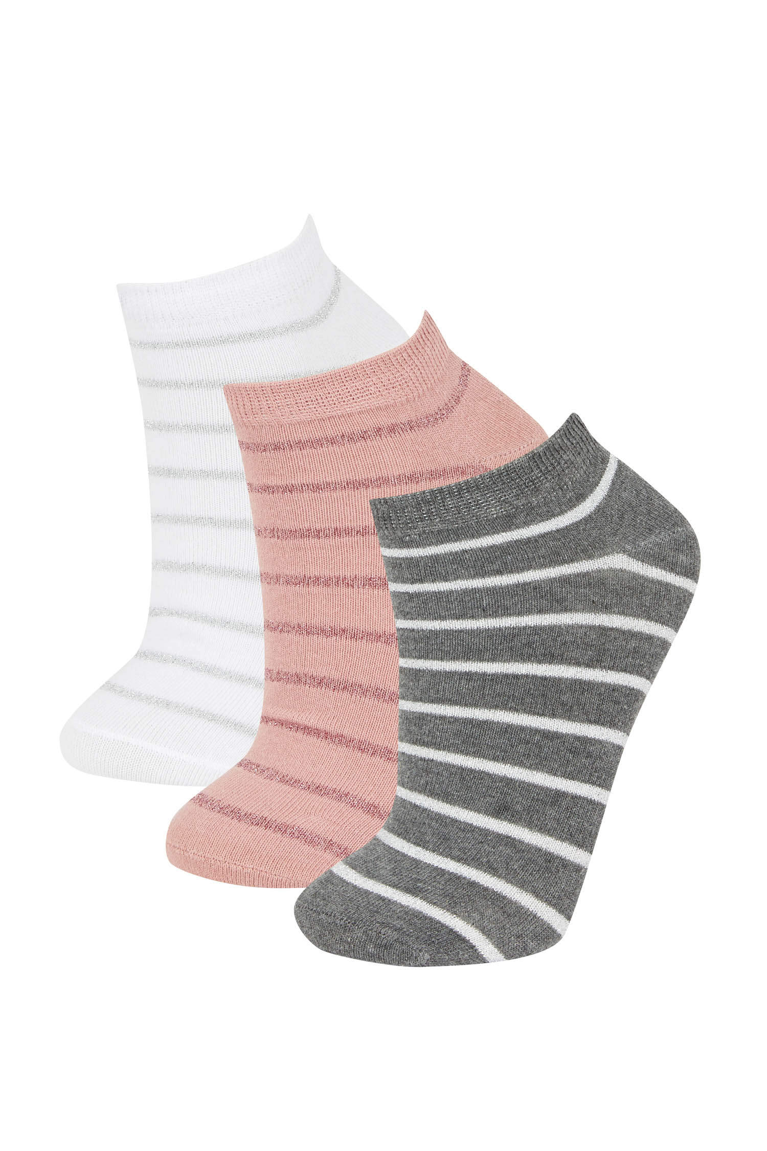 Defacto Kadın 3'lü Pamuklu Patik Çorap. 1