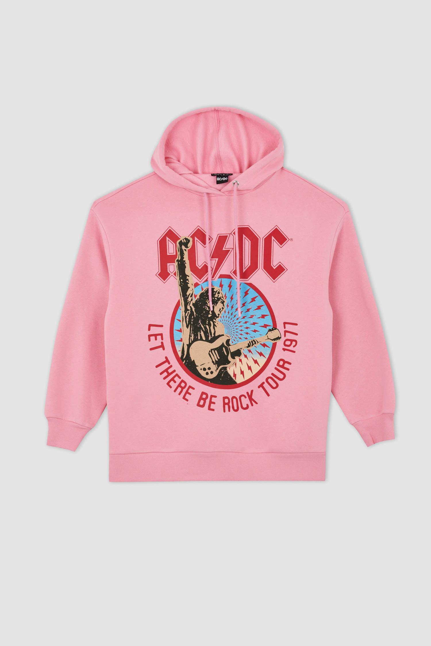 Defacto Coool AC/DC Oversize Fit Kapüşonlu Sweatshirt. 9