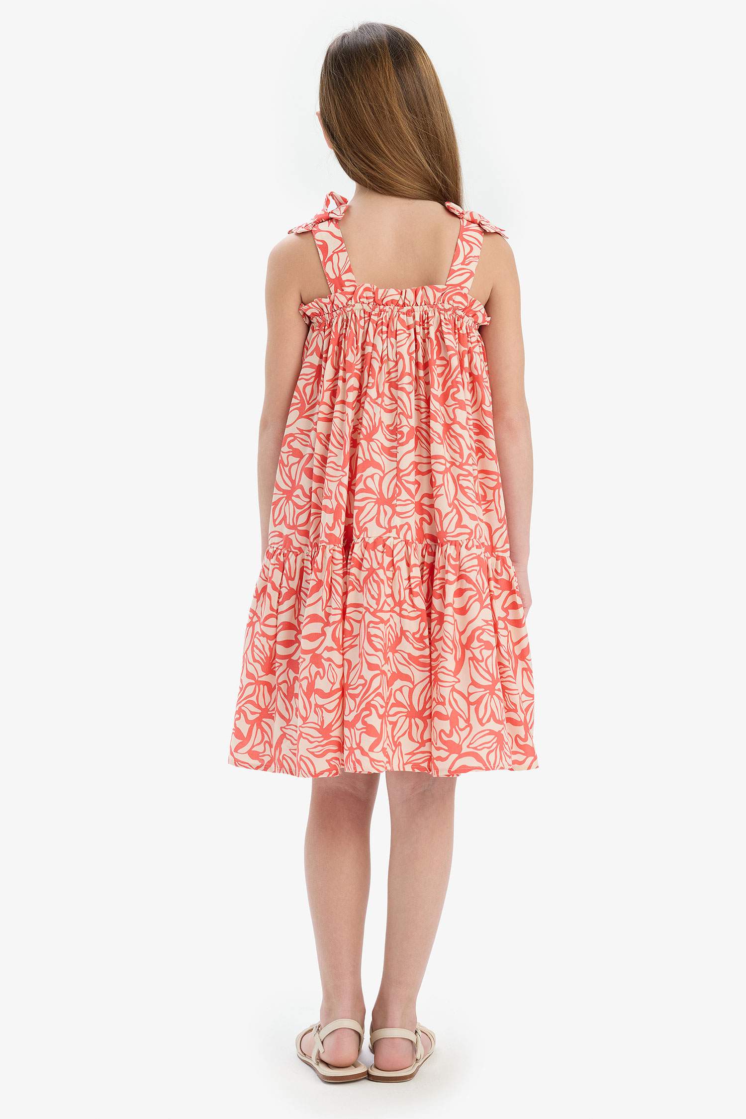 Robe fleurie avec bretelles pour fille