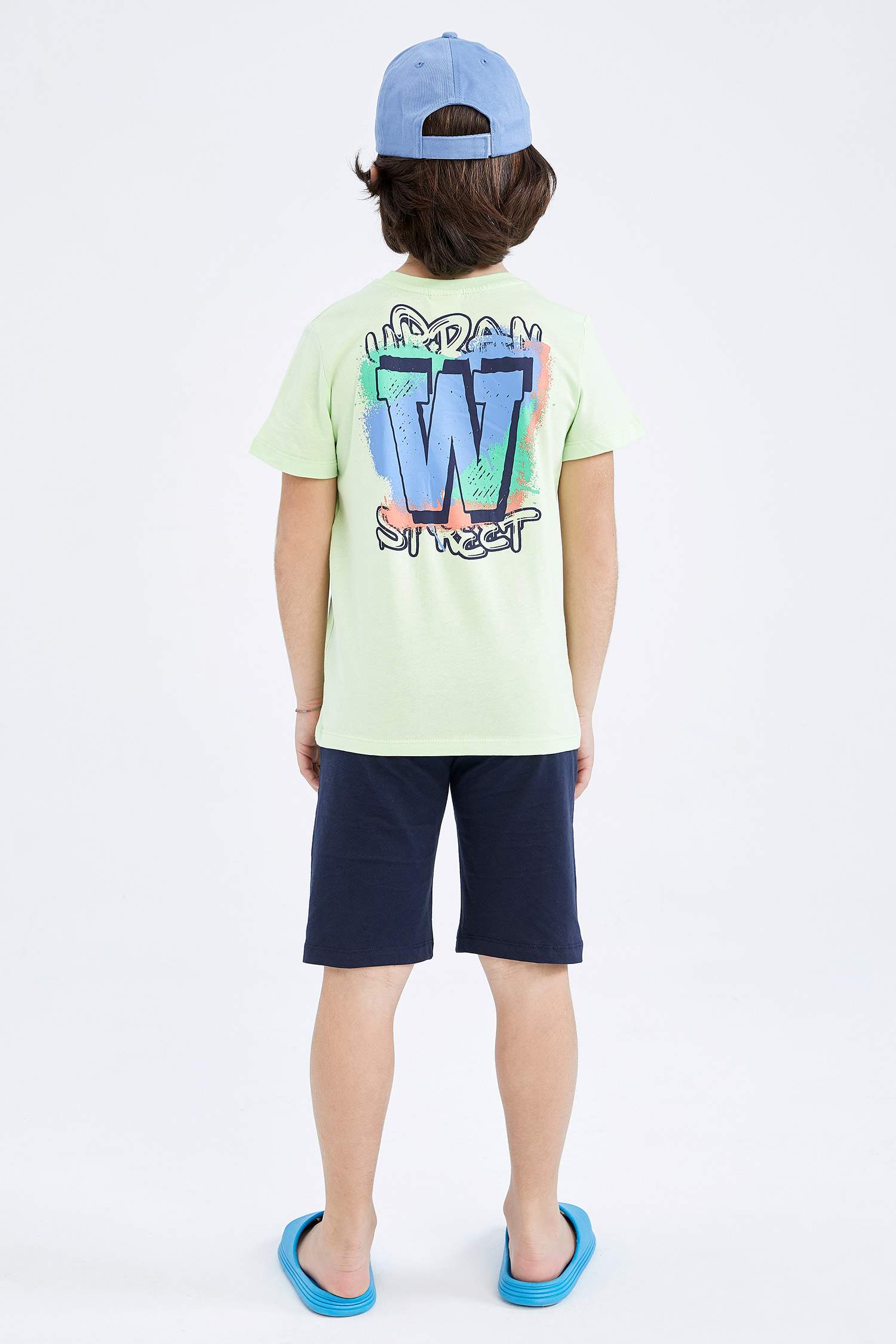 Ensemble short et t-shirt imprimé à manches courtes pour garçon