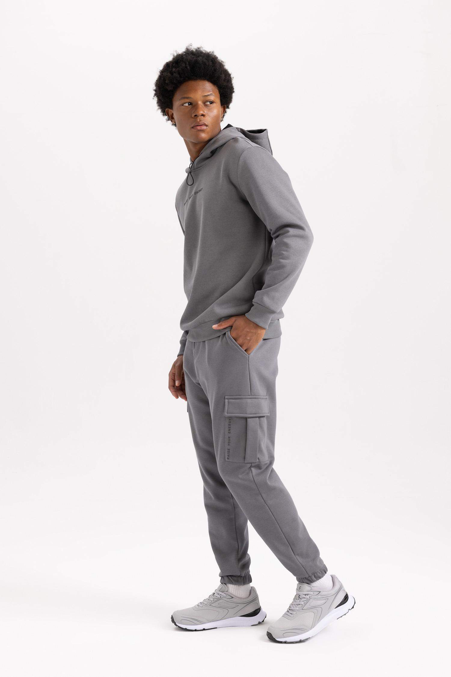DeFactoFit Standard Fit Cargo Pocket Jogger Sweatpants