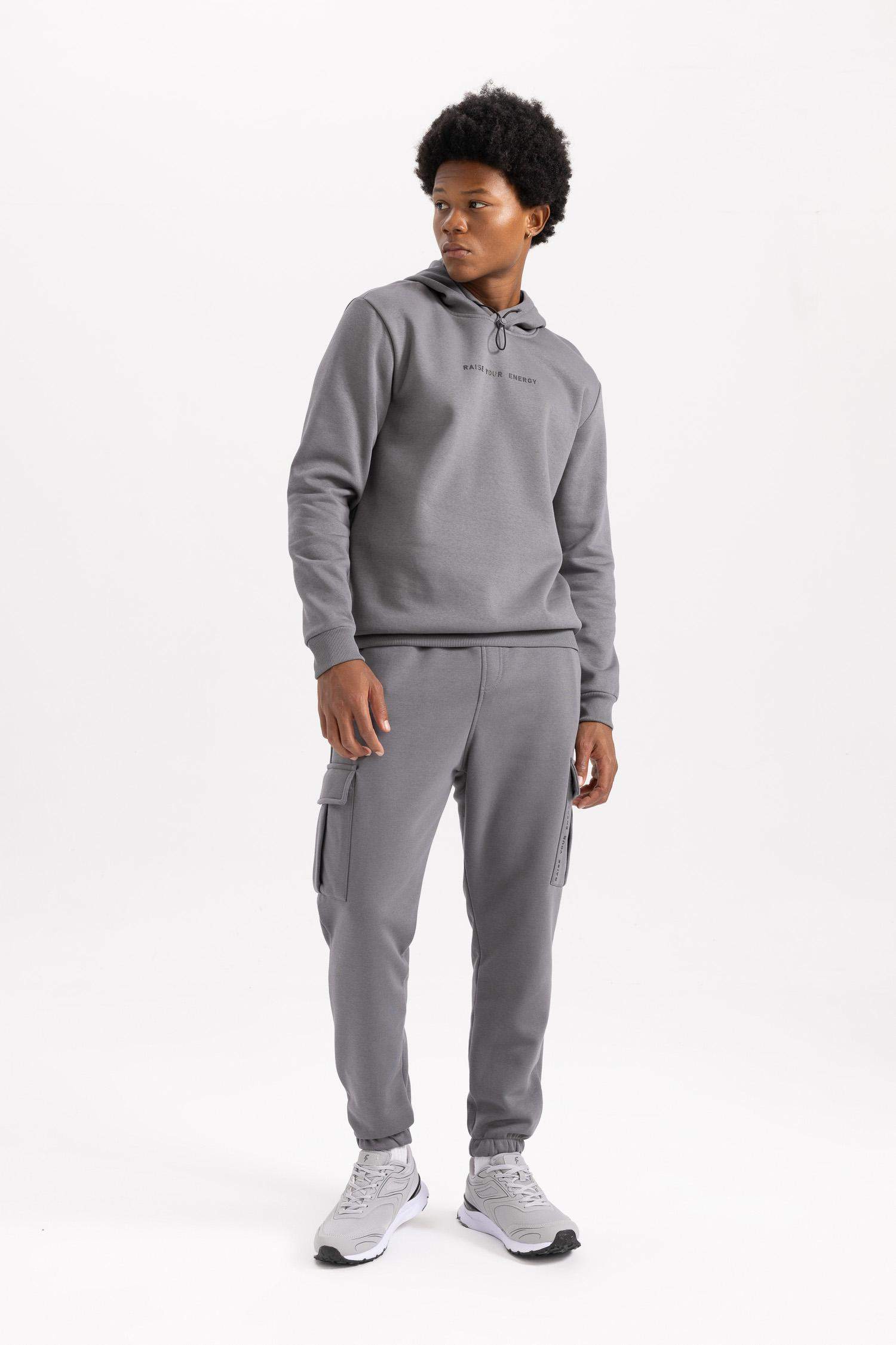 DeFactoFit Standard Fit Cargo Pocket Jogger Sweatpants
