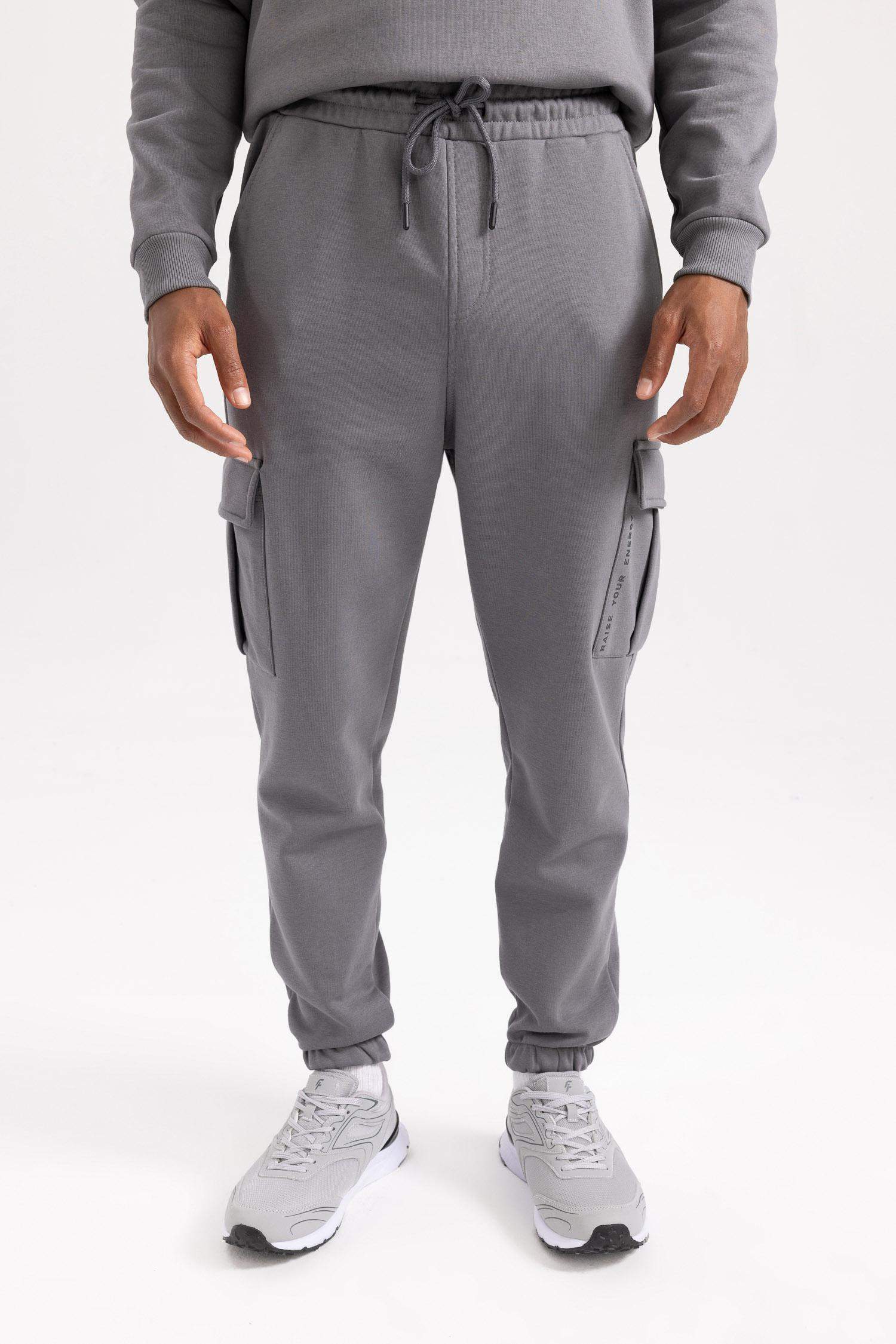 DeFactoFit Standard Fit Cargo Pocket Jogger Sweatpants
