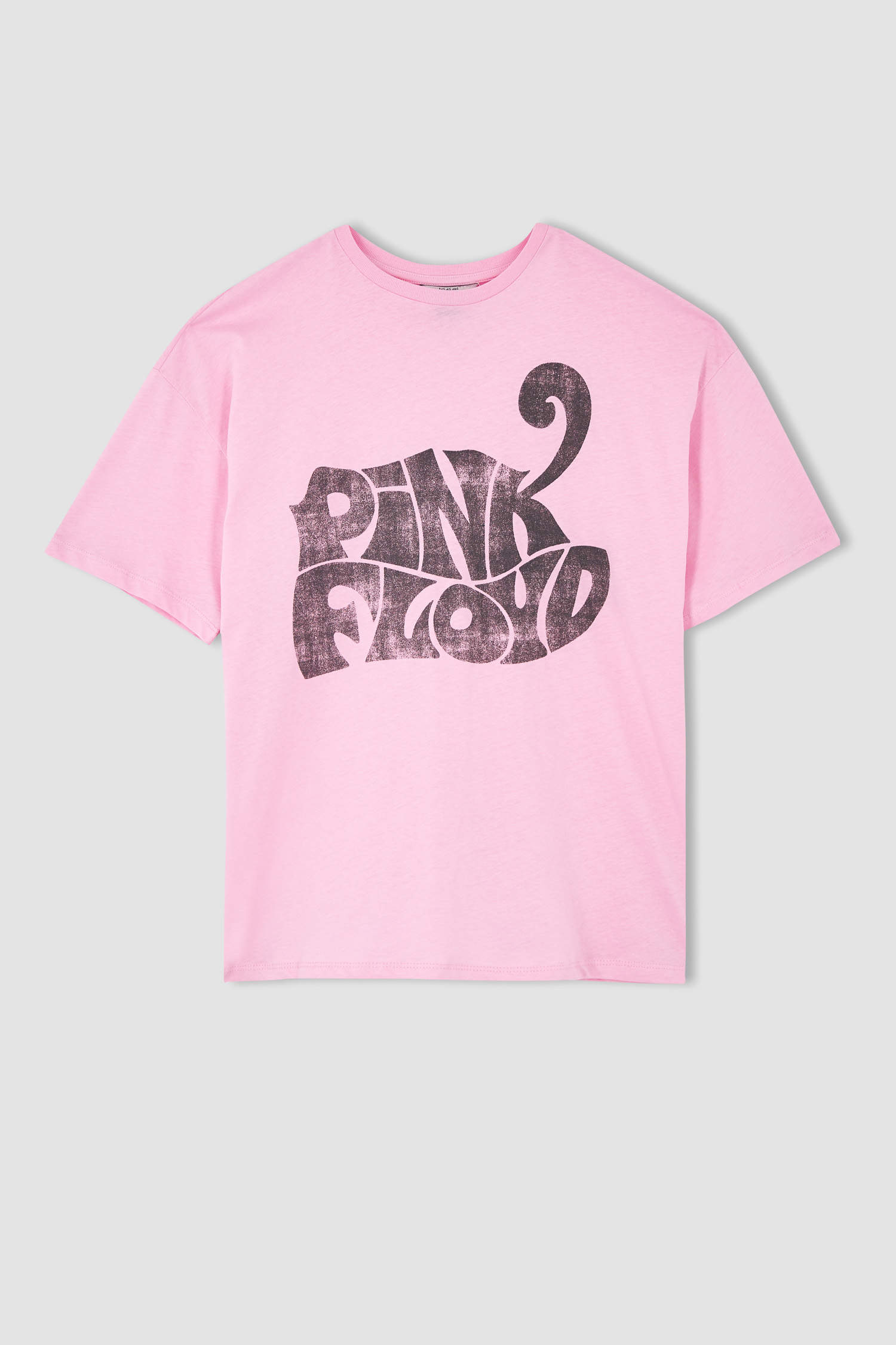 Defacto Pink Floyd Oversize Fit Bisiklet Yaka Kısa Kollu Tişört. 8