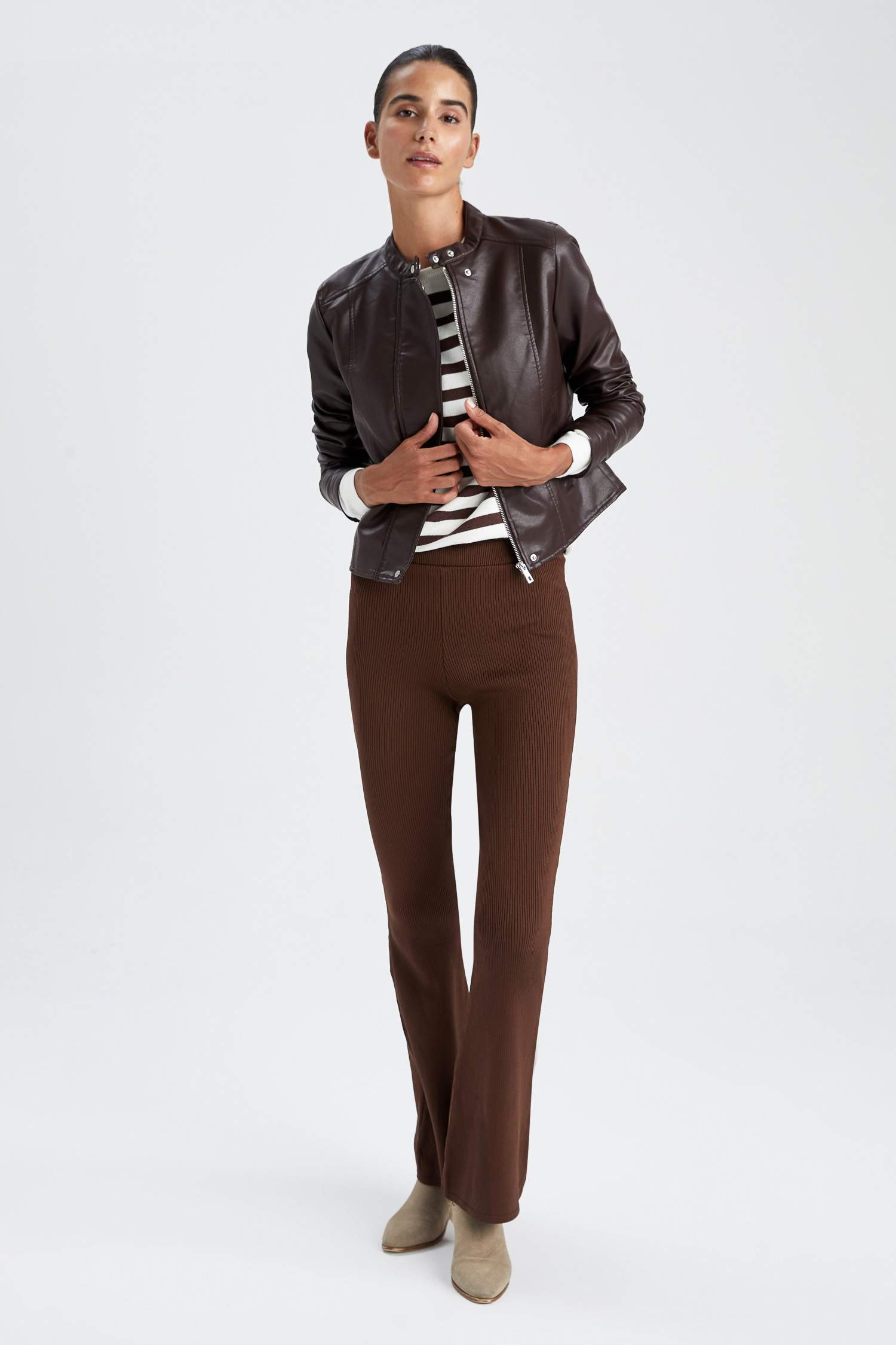 Waterproof Faux Leather Biker Jacket