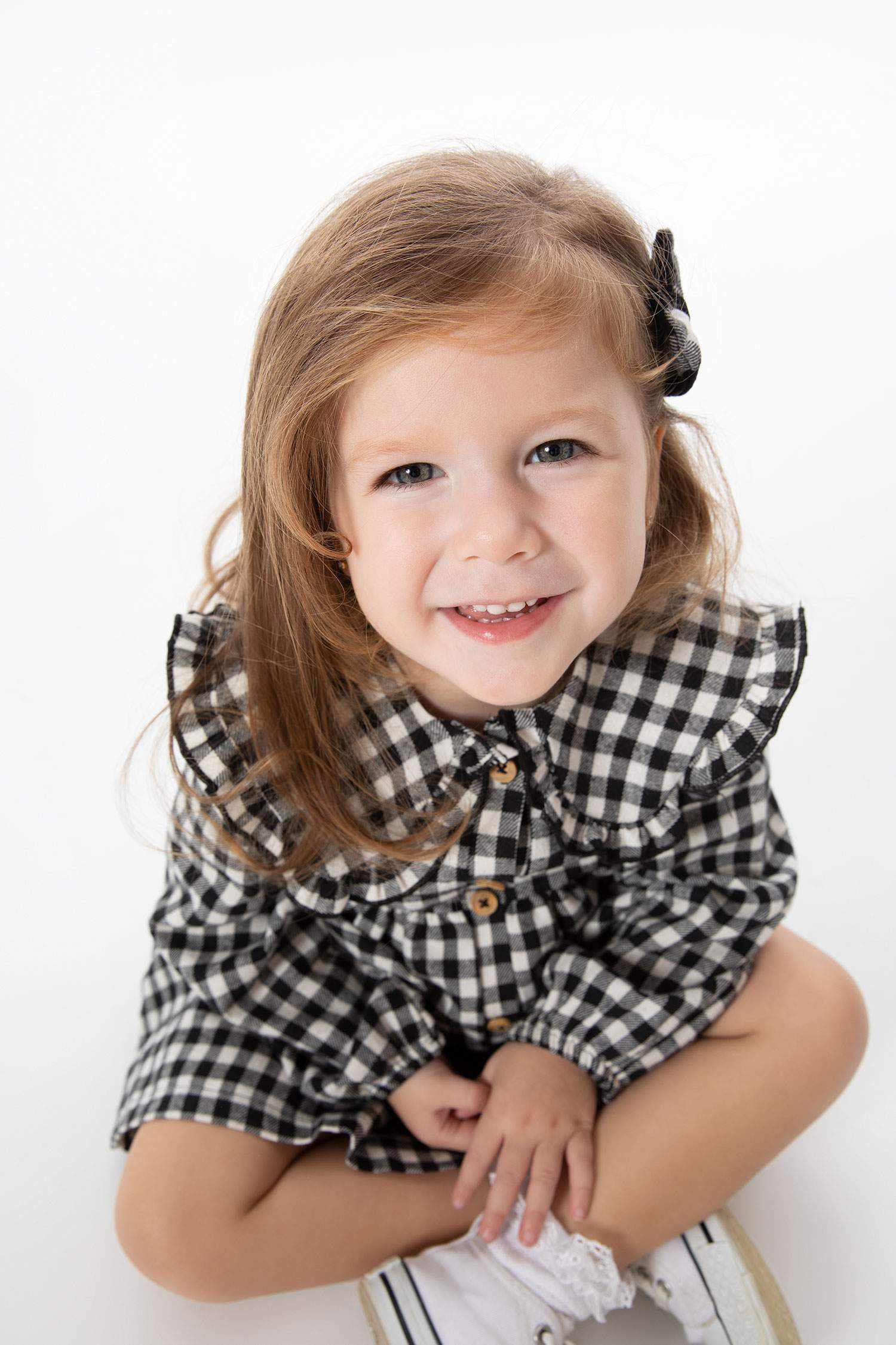 Regular Fit Plaid Long Sleeve Woven Dress