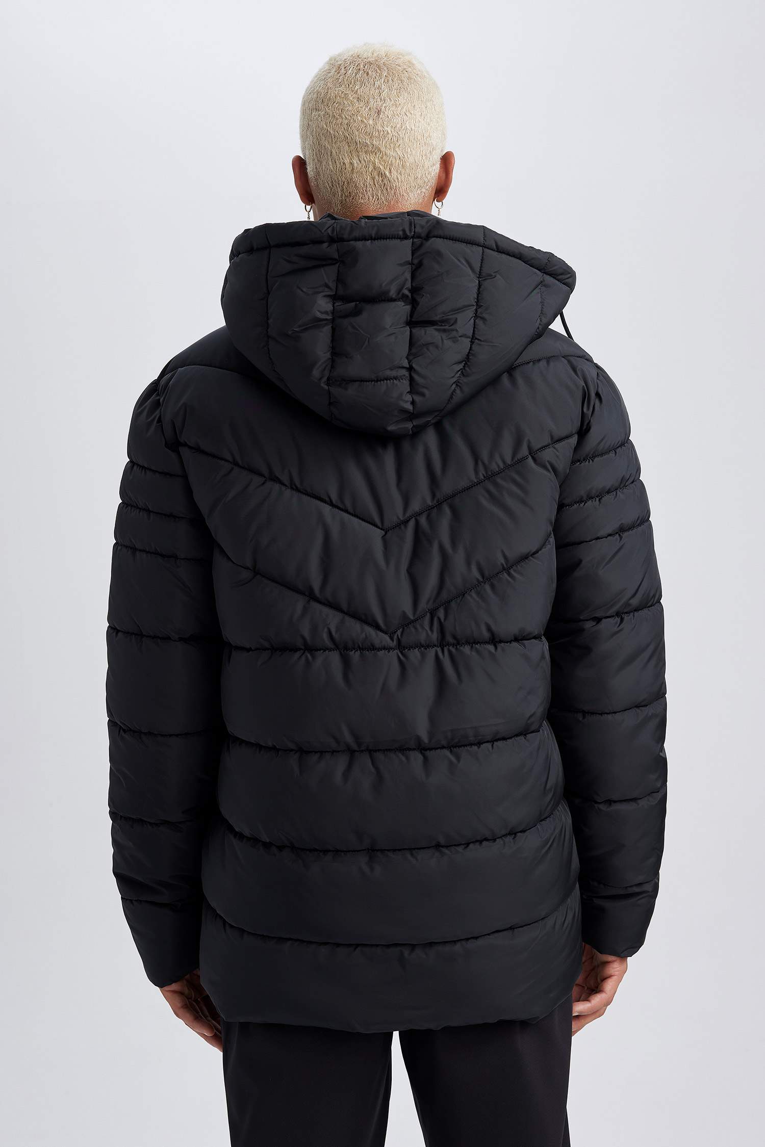 DeFactoFit  Su İtici Kapüşonlu Suni Kürklü Şişme Mont