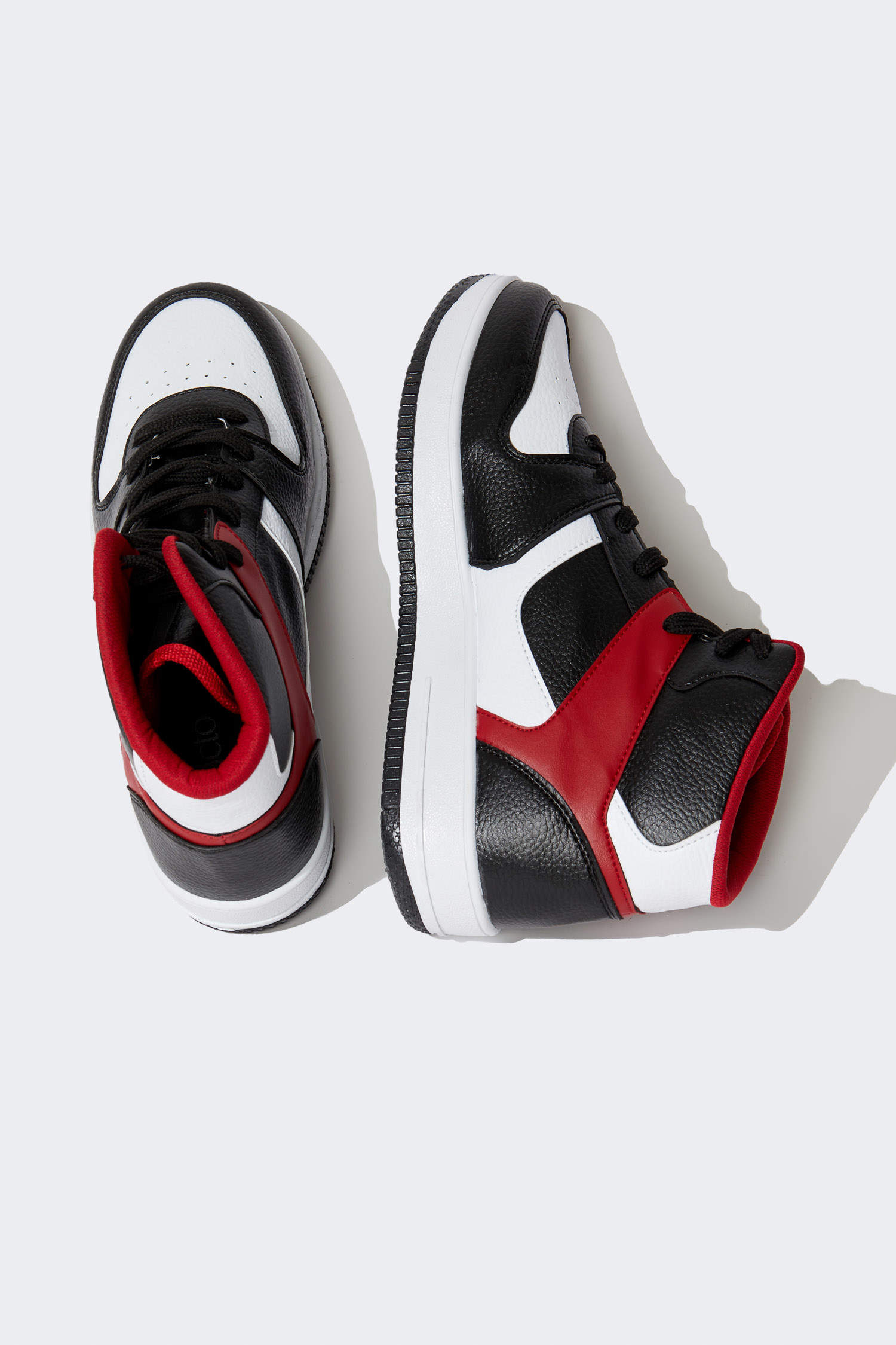 Defacto Erkek Suni Deri Bağcıklı Bilekli Sneaker Spor Ayakkabı. 9